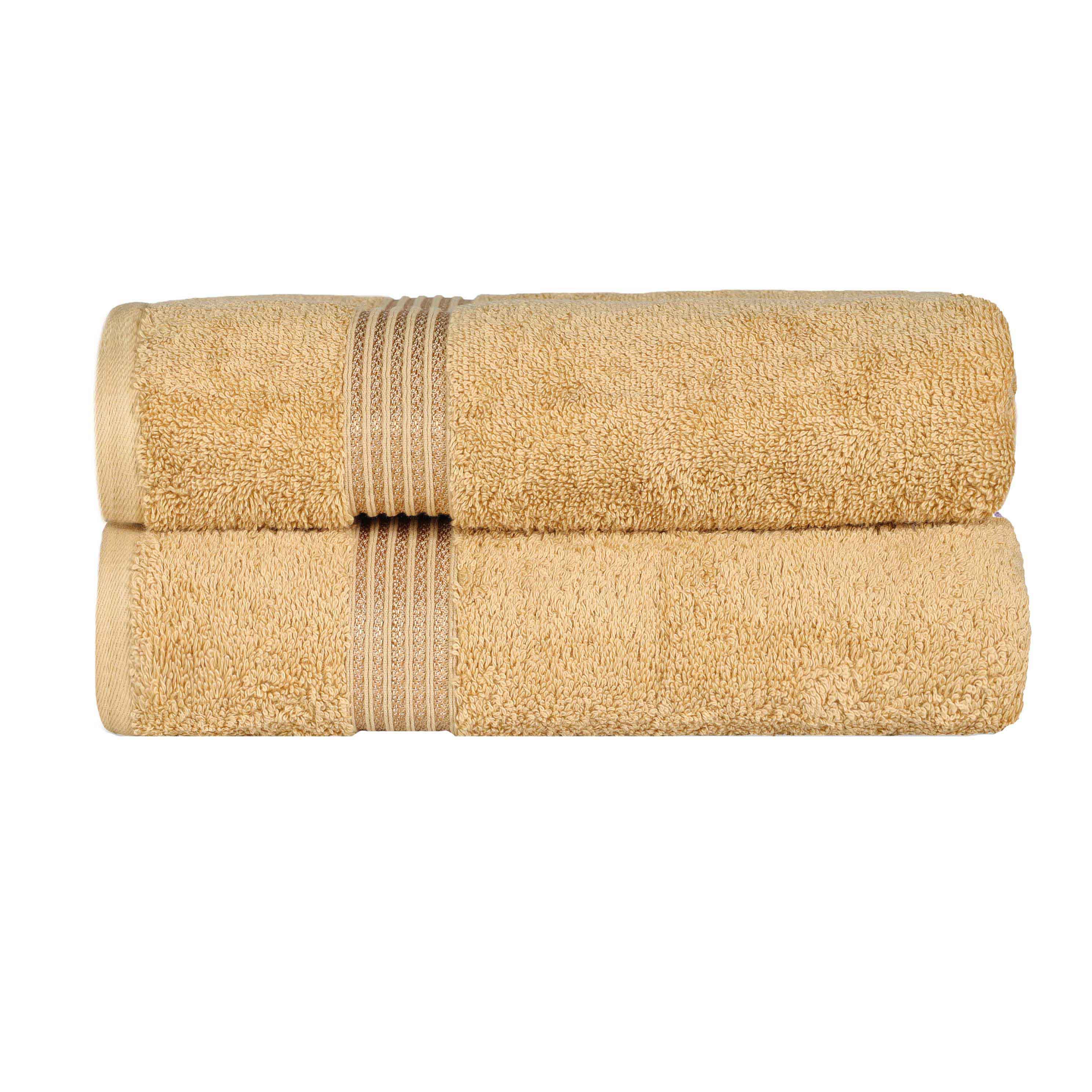 Premium Egyptian Cotton Bath Towels Set of 2 - Ultra Soft & Highly Absorbent - Luxury Bath & Spa, Beach, Gym Essentials for Home & Travel