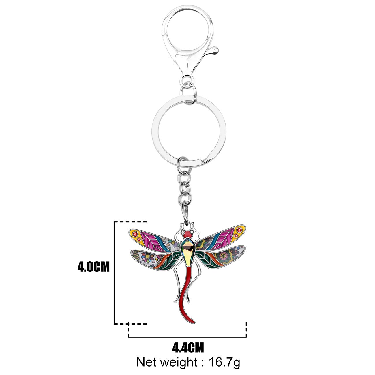 DOWAY Cute Dragonfly Keychain - Trendy Insect Pendant Charm for Car Keys, Women & Men - Perfect Gift for Birthday, Anniversary & Everyday Carry