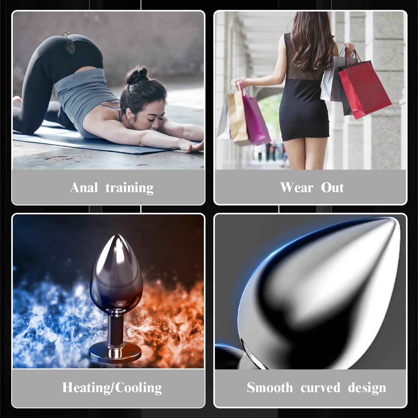 Stainless Steel Anal Plug for Women - Couple Gift for Relaxation & Training