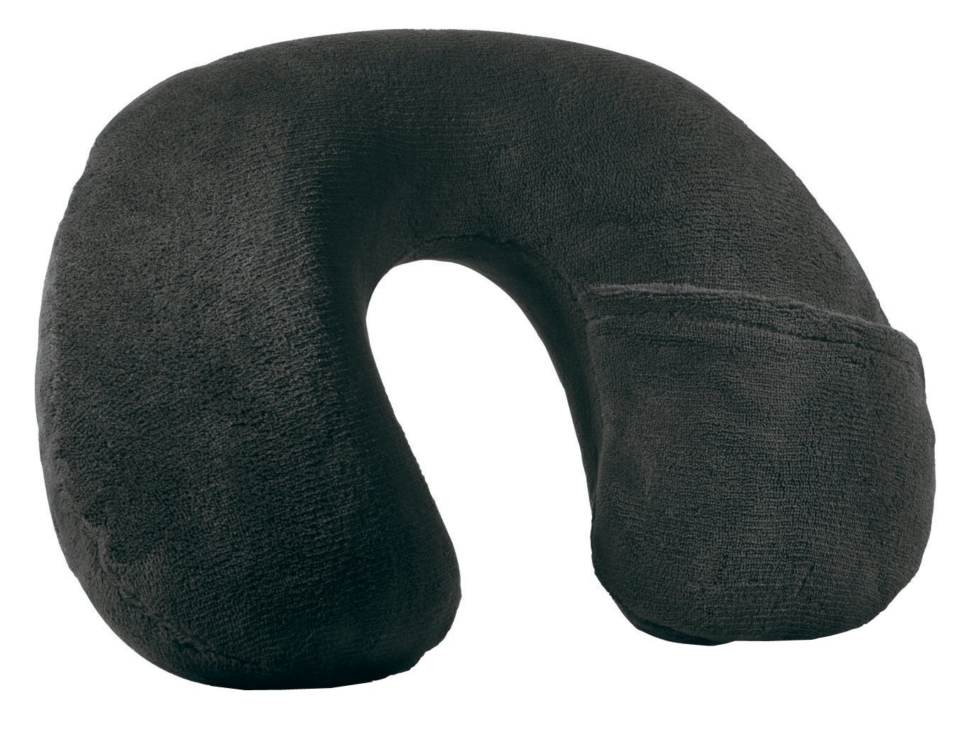 Conair Inflatable Neck Pillow for Airplane Travel - Grey Memory Foam Neck Support Pillow for Long Flights, Road Trips & Office Use - Travel Smart Comfort Cushion