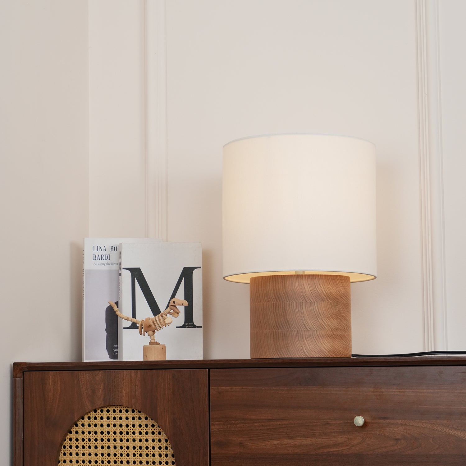 Japanese Wabi Sabi Table Lamp - Handmade Ceramic Nightstand Light with Natural Texture - Perfect for Bedroom, Living Room & Meditation Spaces