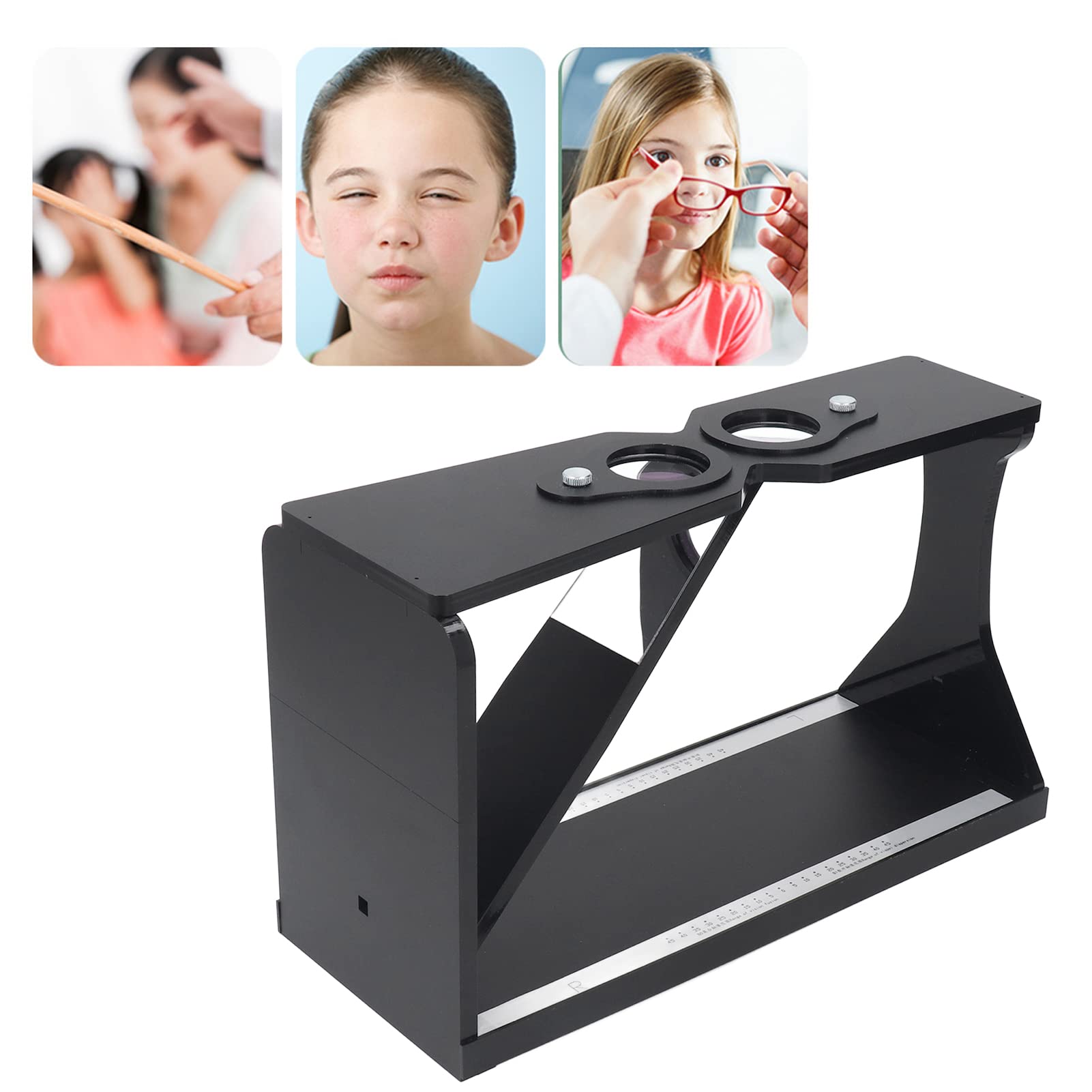 Adjustable Oblique Stereoscope Cheiroscopes - Double Black Column Vision Training Tool for Amblyopia & Eye Care | Improve Eyesight & Depth Perception for Kids & Adults | Perfect for Home Therapy & Optometry Clinics