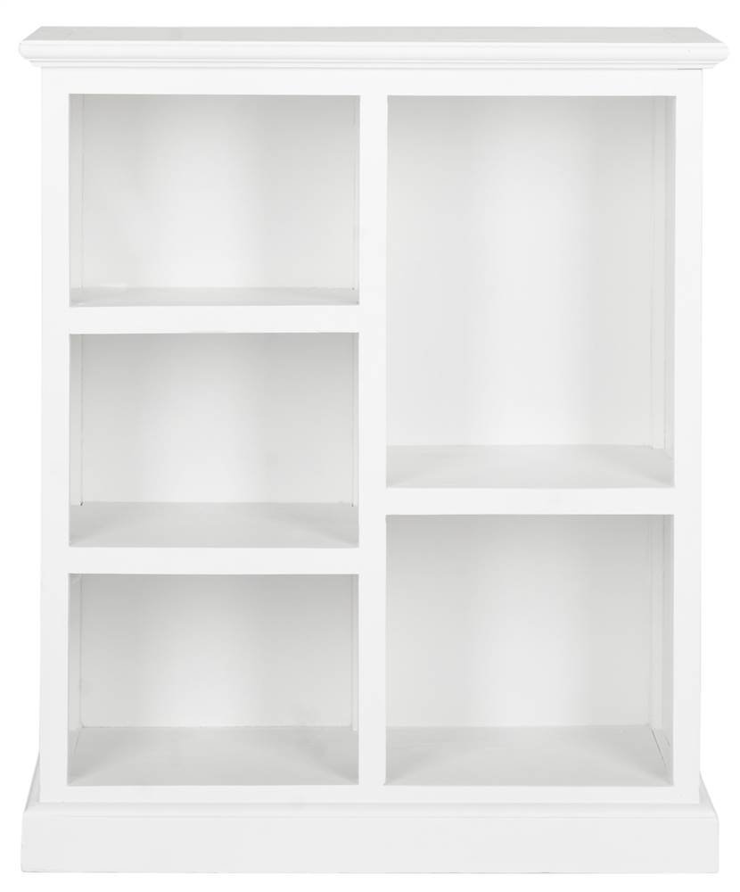 SAFAVIEH Home Collection Maralah White 5-Shelf Bookcase - Fully Assembled Modern Bookshelf for Living Room, Bedroom & Office - Perfect for Organizing Books, Decor & Storage Needs