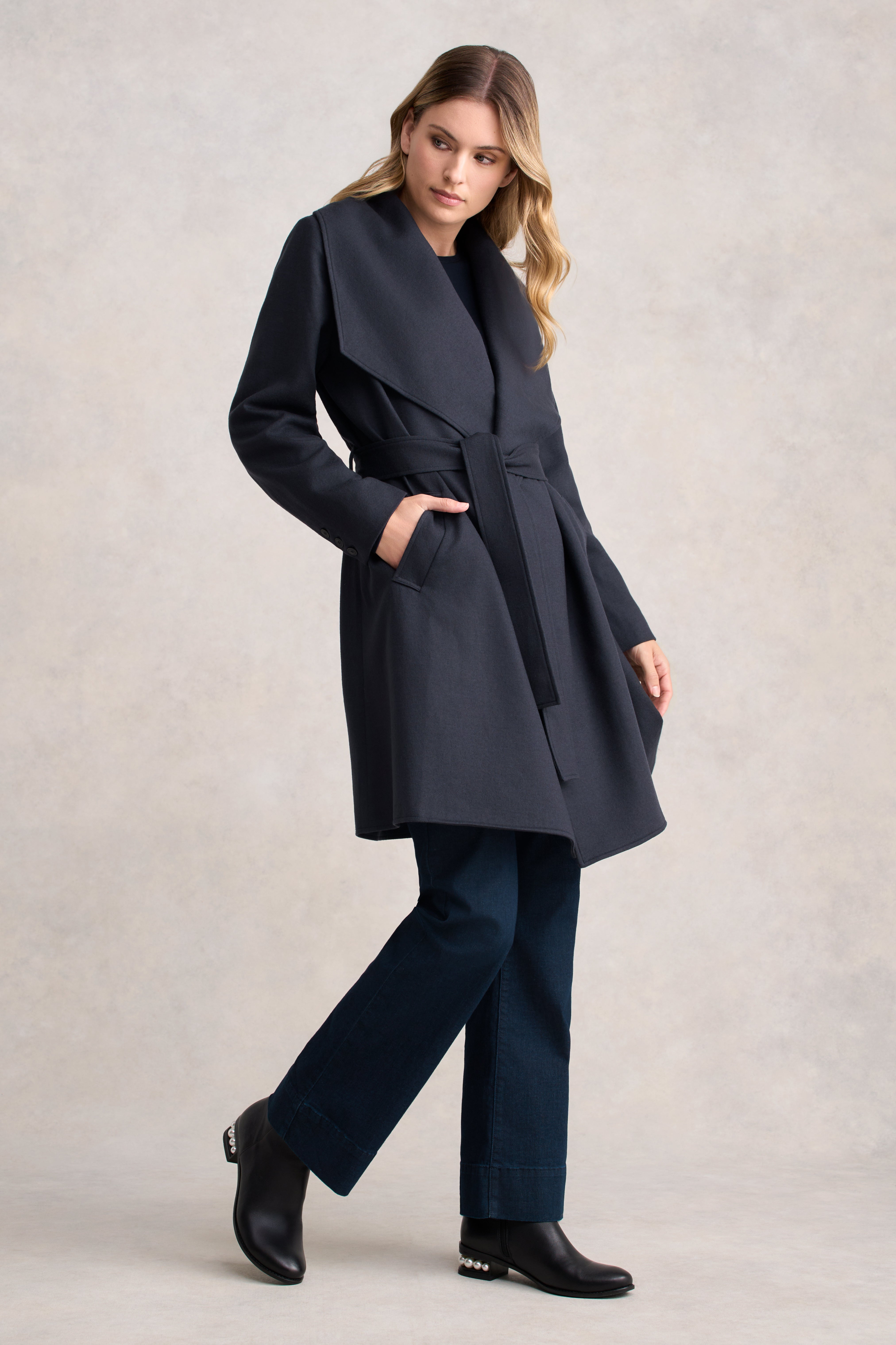 Premium Wool Coatigan for Women - Steel Grey | Warm & Stylish Knit Cardigan Coat | Perfect for Fall, Winter & Office Wear
