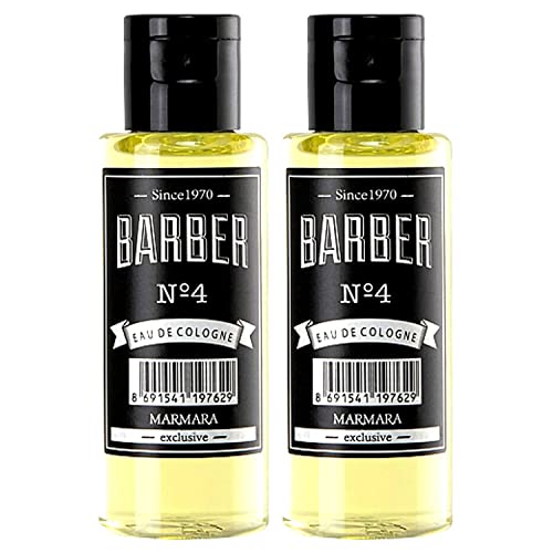 Marmara Barber Cologne No.4 Green - 2 Pack (50ml Each) | Premium Cologne for Modern Barbers & Traditional Shaving Enthusiasts | Perfect for Barbershops, Grooming Kits & Gentleman's Daily Routine