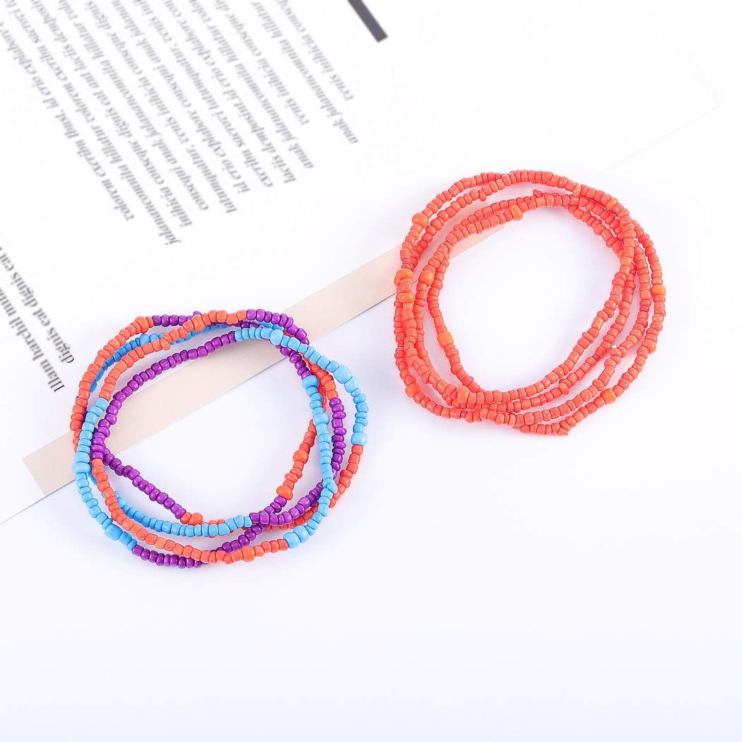 Boho Waist Chain Body Jewelry - African Beaded Belly Chains for Women & Girls | Colorful Bikini Accessories for Beach, Festival & Summer Outfits