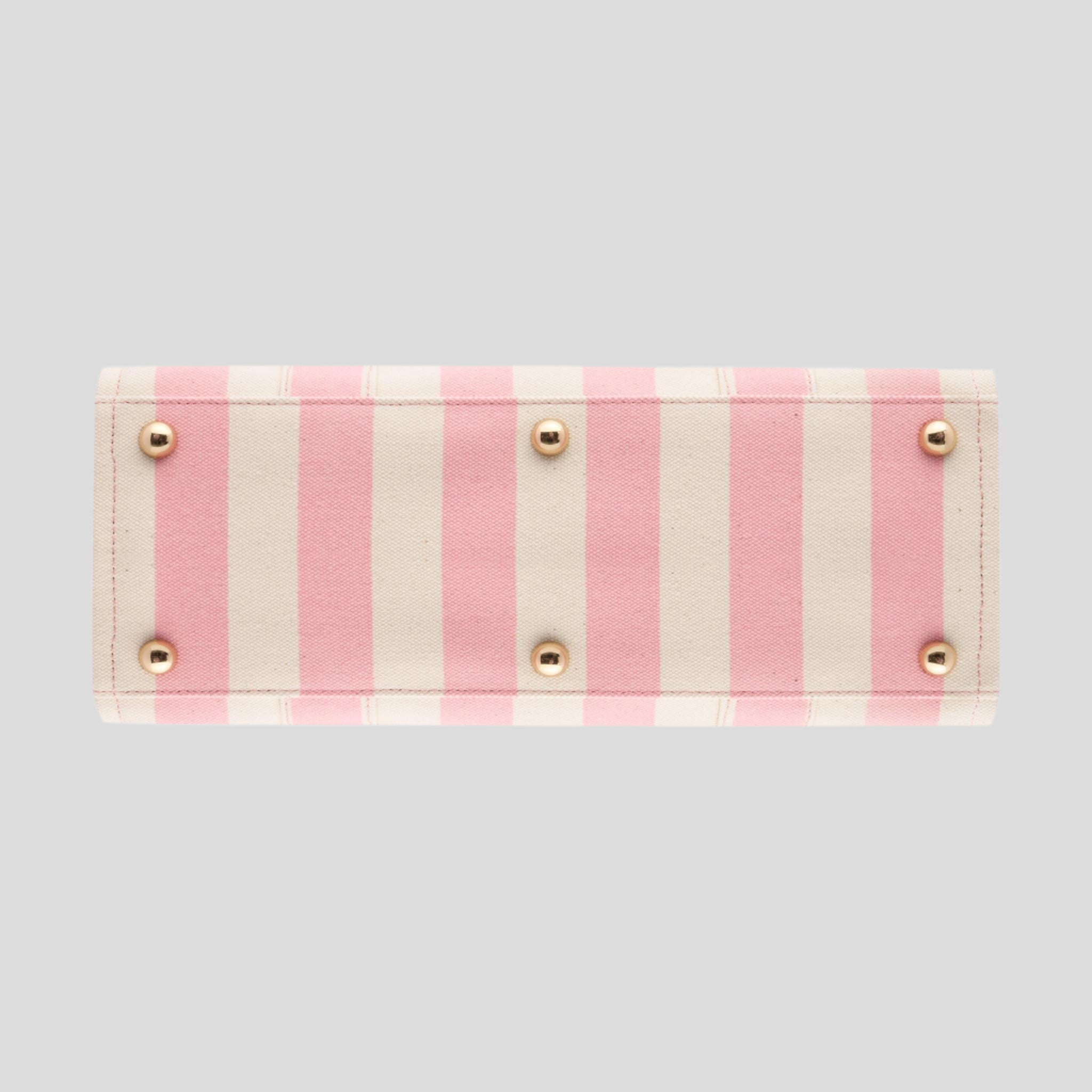 Stylish Small Bon Vivant Structured Tote Bag in Blush Stripe - Perfect for Work, Travel, and Everyday Use