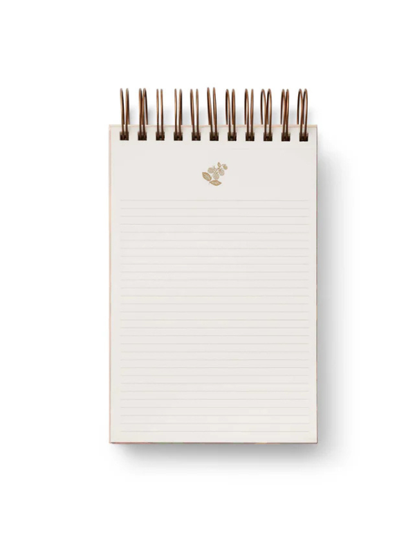 English Rose Spiral Notepad - Elegant Floral Design Desktop Notebook for Writing, Journaling & Office Use - Perfect Gift for Women & Stationery Lovers