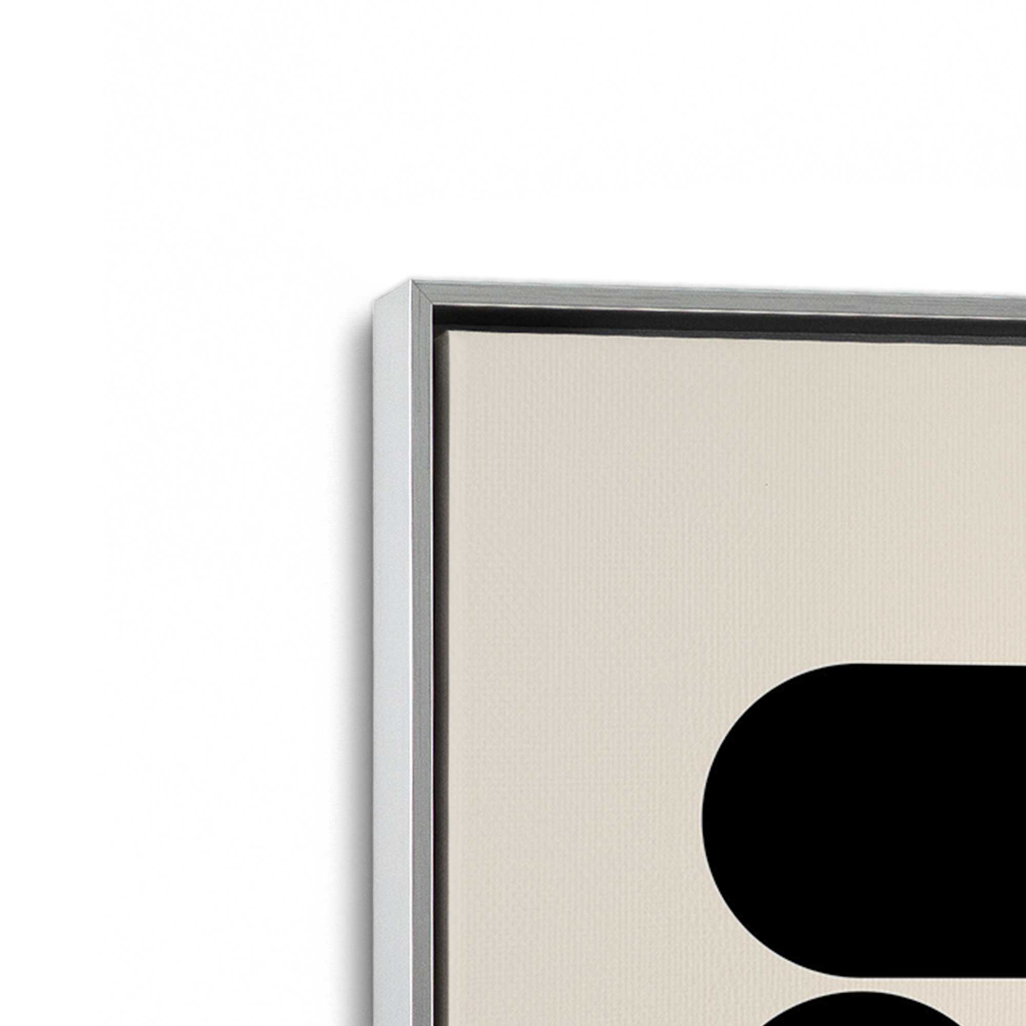 Modern Geometric Bauhaus Art - Set of 2 Framed Canvas Wall Prints for Living Room & Office Decor | Abstract Energy Painting for Home & Workspace