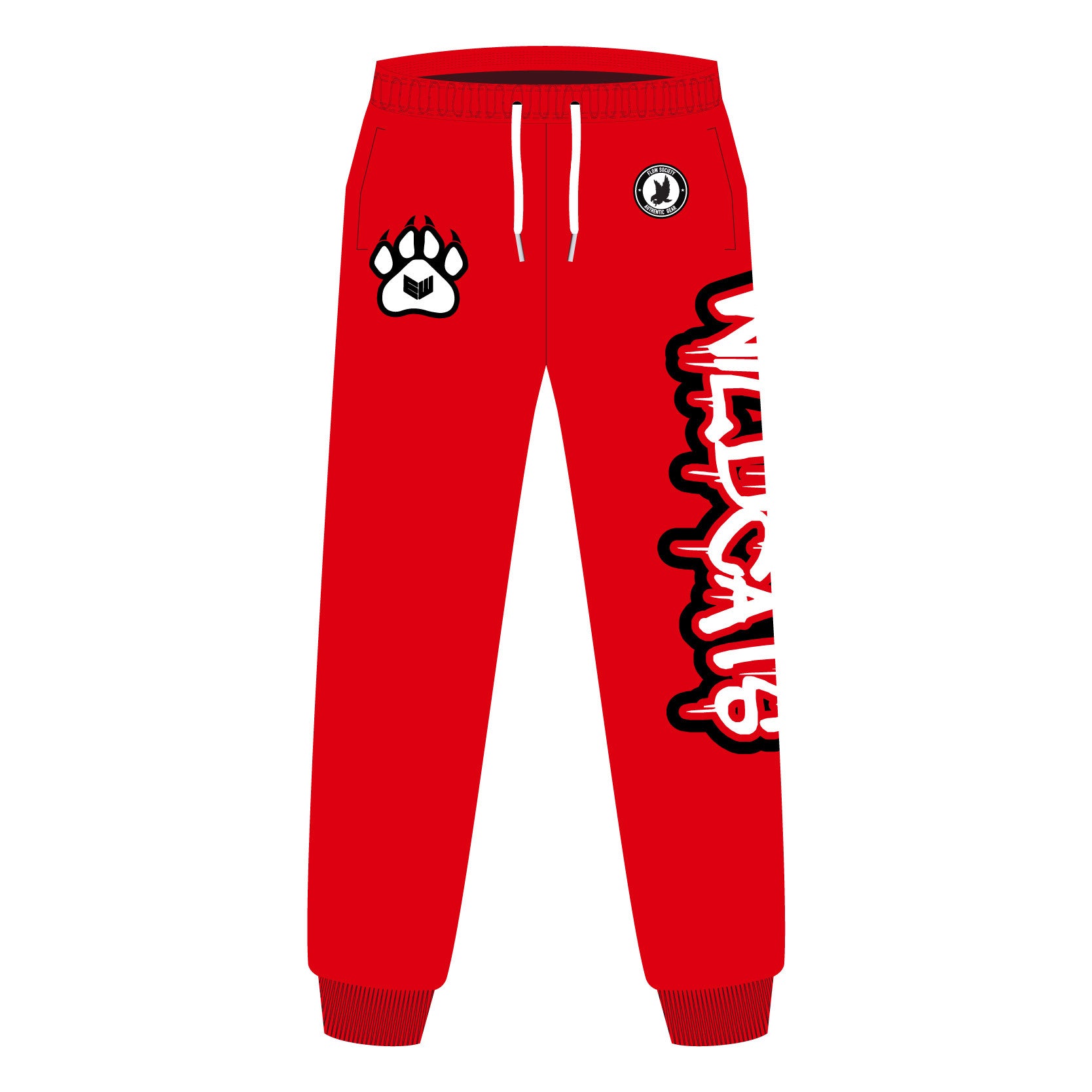 Youth & Adult East Williston Claws Red Sweatpants - Comfortable Fleece Joggers for Men and Women | Perfect for Lounge Wear, Gym, and Casual Outfits