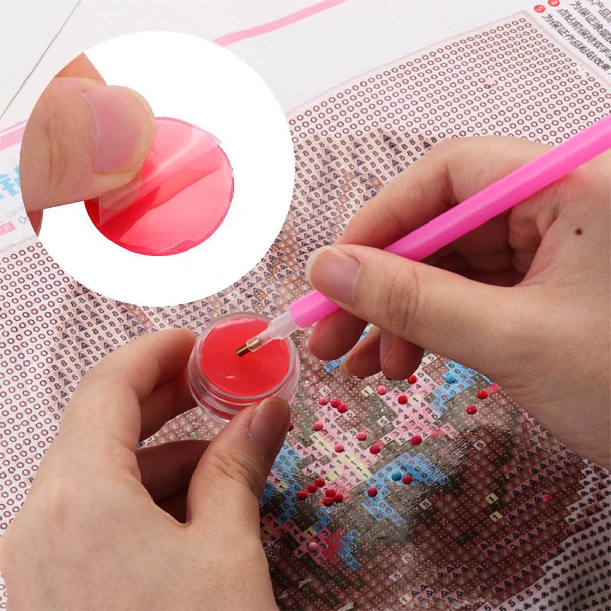 30pcs DIY Diamond Painting Wax Glue Kit with Clay Storage Box - 10 Pack Red Wax for Diamond Art Accessories - Perfect for Crafting, Home Decor & Gift Making