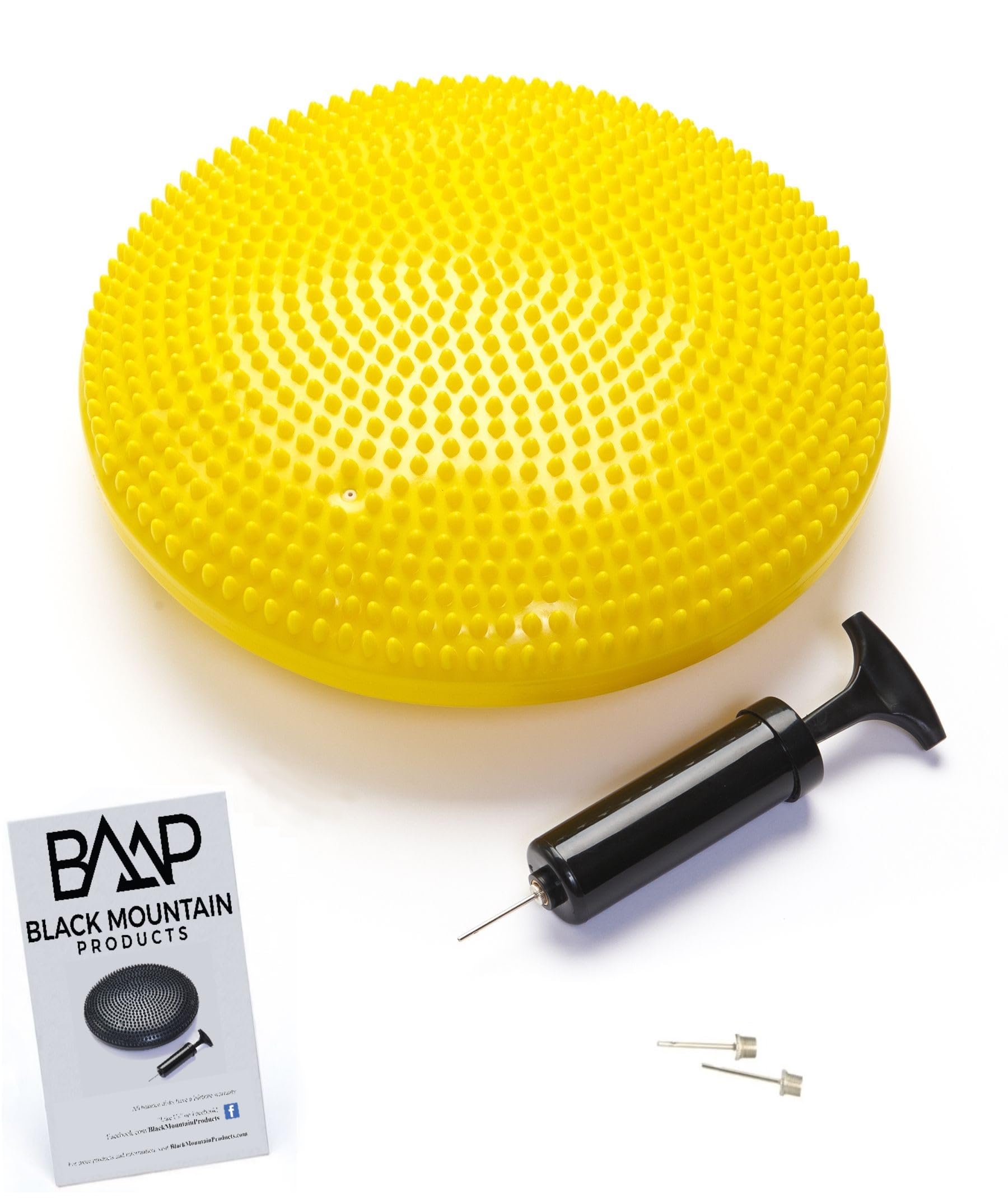 Black Mountain Products Exercise Balance Stability Disc with Hand Pump - Improve Core Strength & Stability for Home Workouts, Yoga, Pilates & Physical Therapy