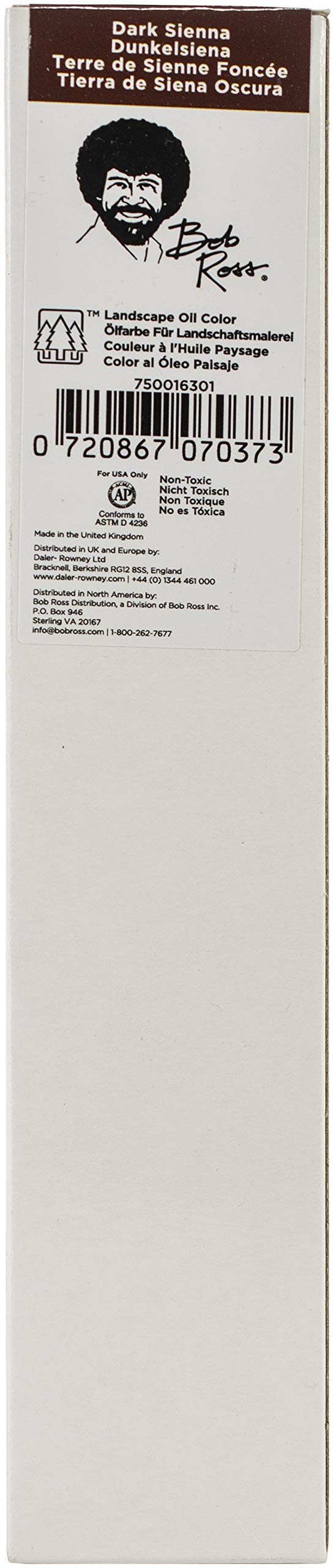 Bob Ross Oil Paint 200ml - Dark Sienna Professional Artist Paint for Canvas Painting | Perfect for Landscape, Portrait & Still Life Art | Oil Painting Supplies for Beginners & Professionals