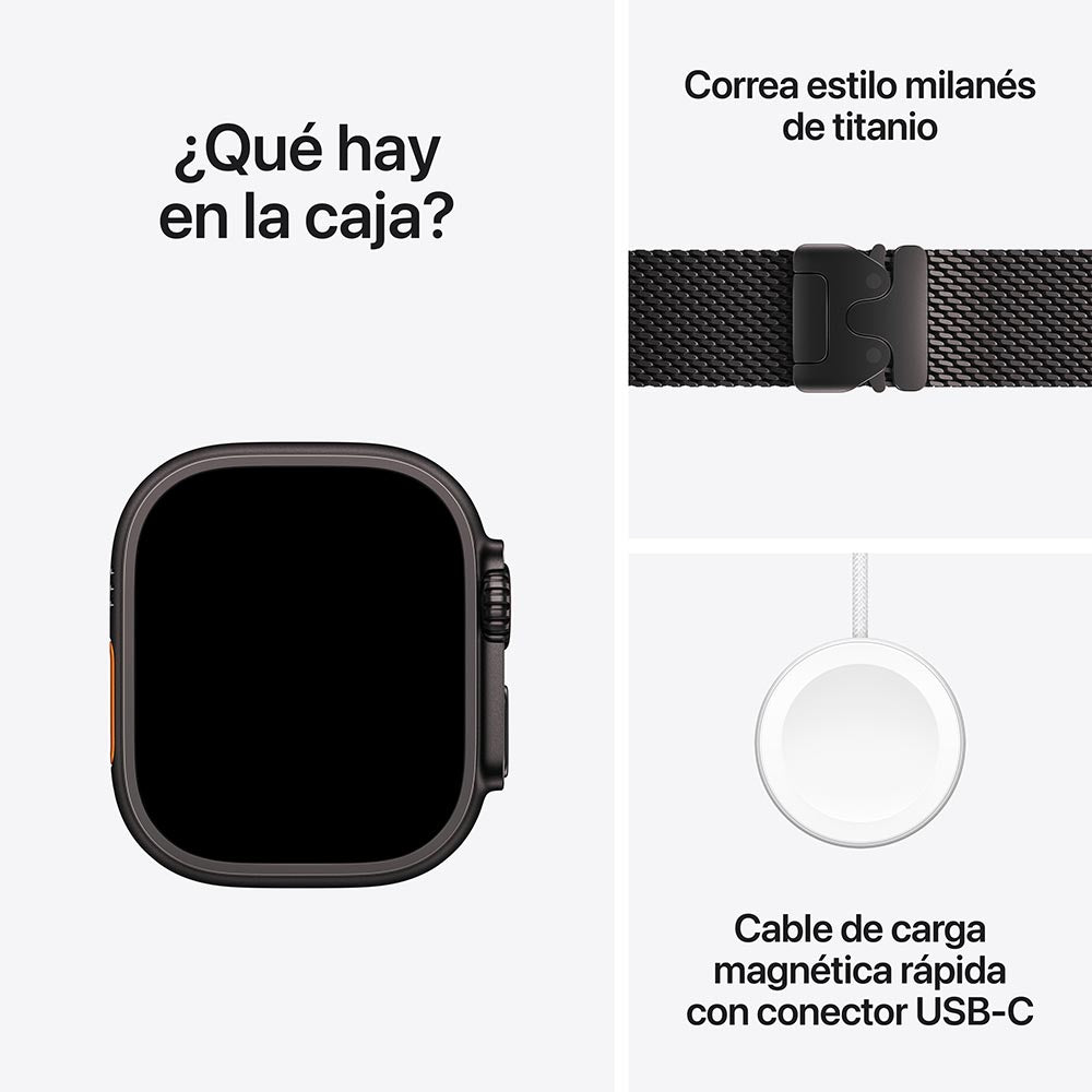Apple Watch Ultra 2 GPS + Cellular 49mm - Black Titanium Case with Black Milanese Loop Band (Medium Size) | Perfect for Fitness Tracking, Outdoor Adventures & Everyday Smartwatch Use