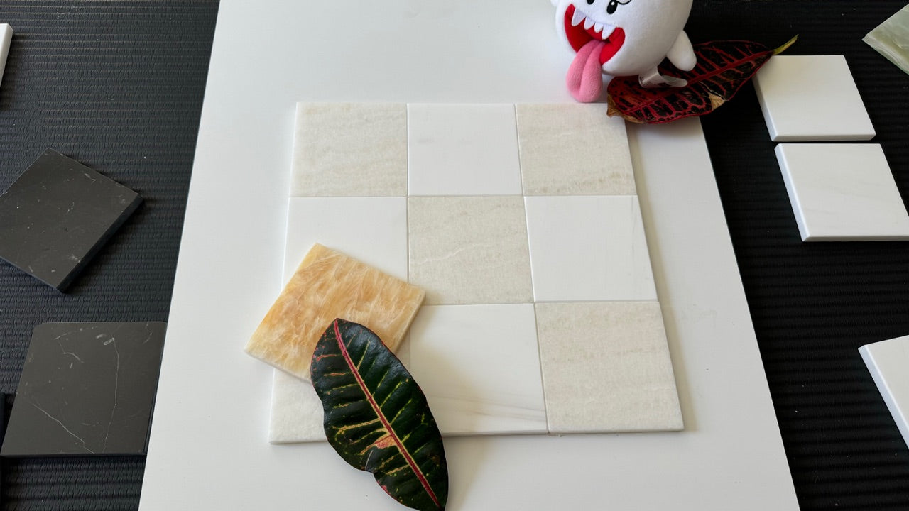 Premium Bianco Dolomite 12x12 Polished or Honed Marble Tile - Perfect for Bathroom, Kitchen Backsplash & Flooring