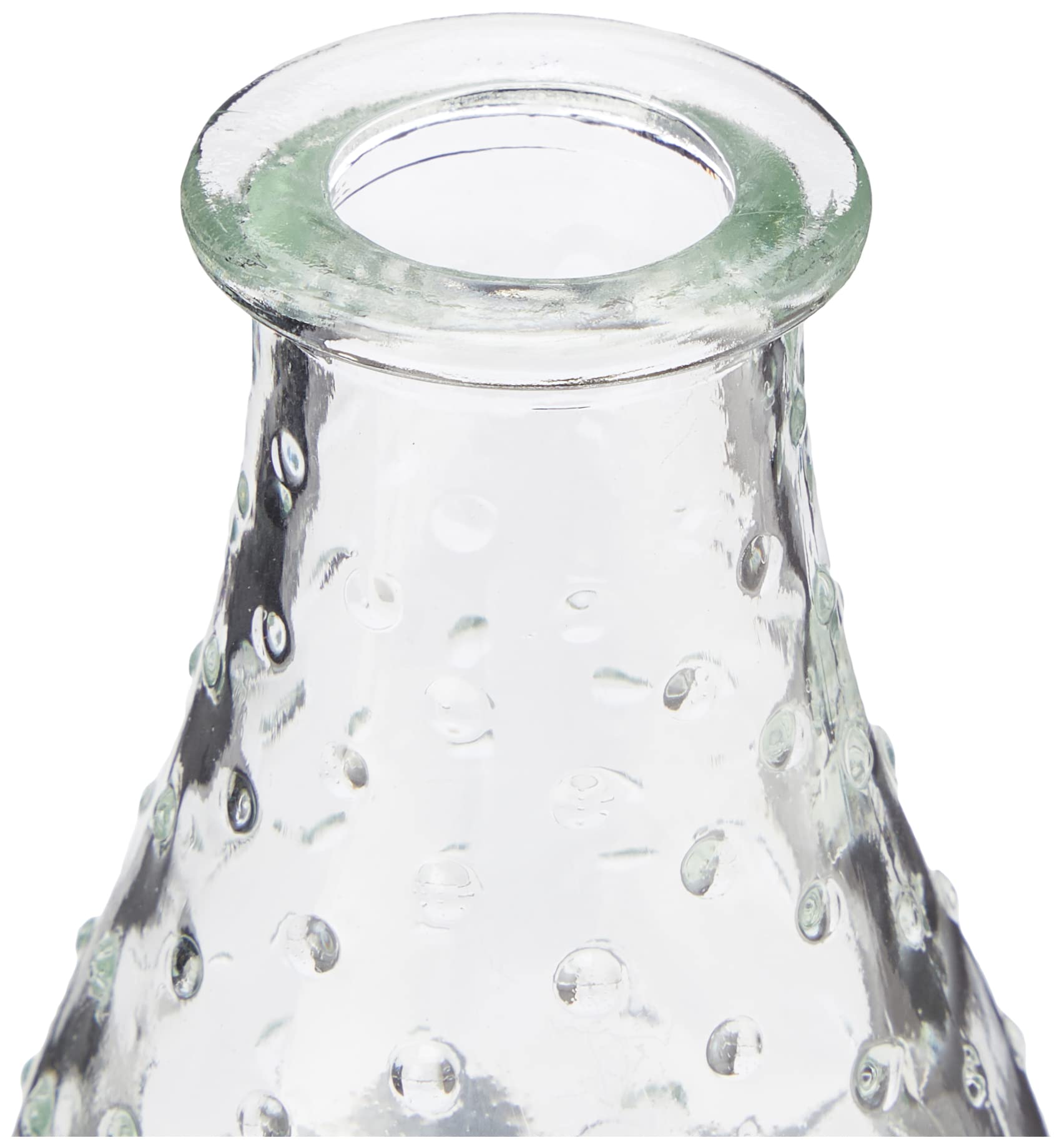 Rayher 56811000 Glass Vase with Dots - 7 cm Diameter, 14 cm Height - Perfect for Home Decor, Wedding Centerpieces & Floral Arrangements