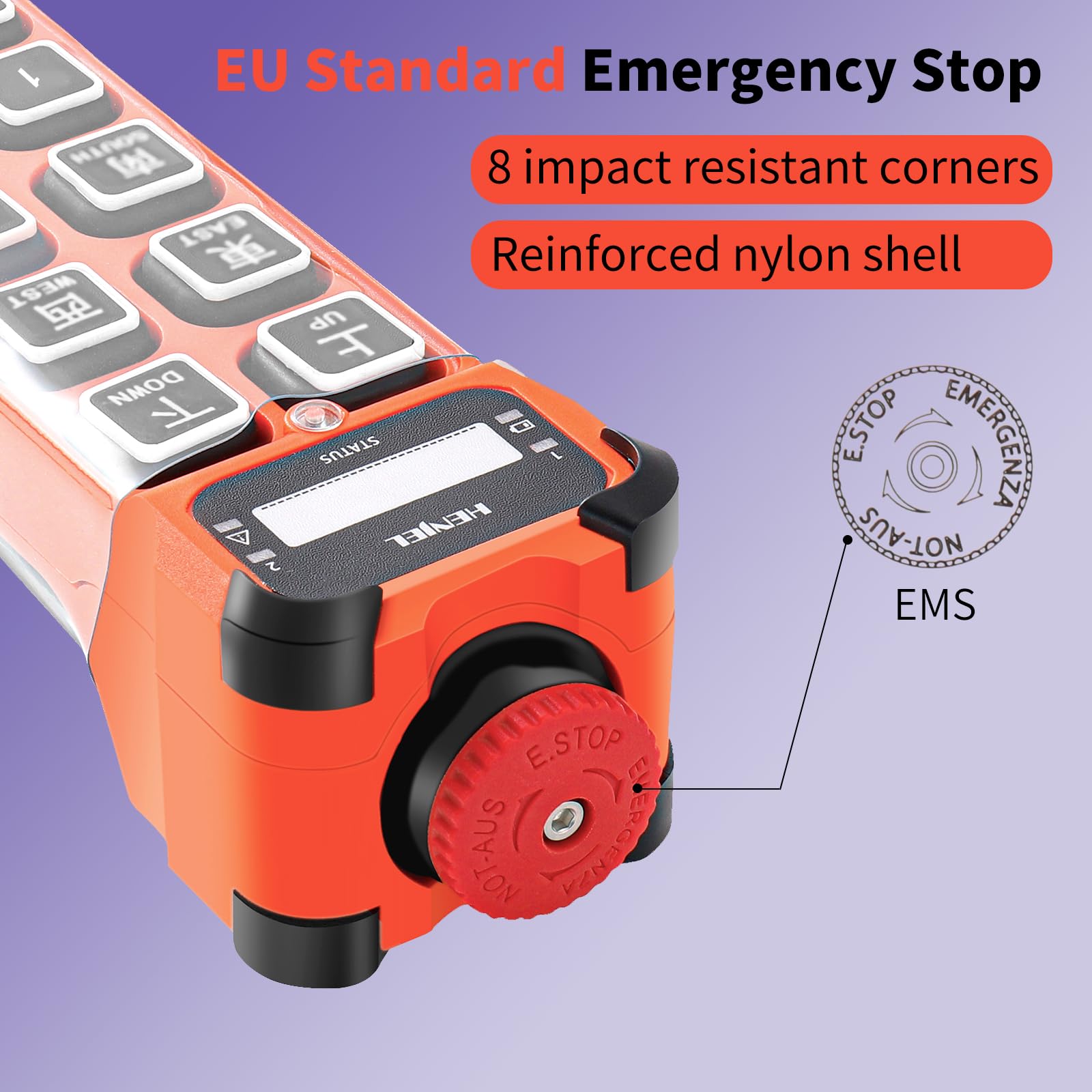 12 Channel Wireless Crane Remote Control with 2 Transmitters - Industrial Radio Hoist Controller for Overhead, Bridge & Gantry Cranes (12V/24V/36V Receiver) - Perfect for Construction Sites, Warehouses & Heavy Lifting Operations