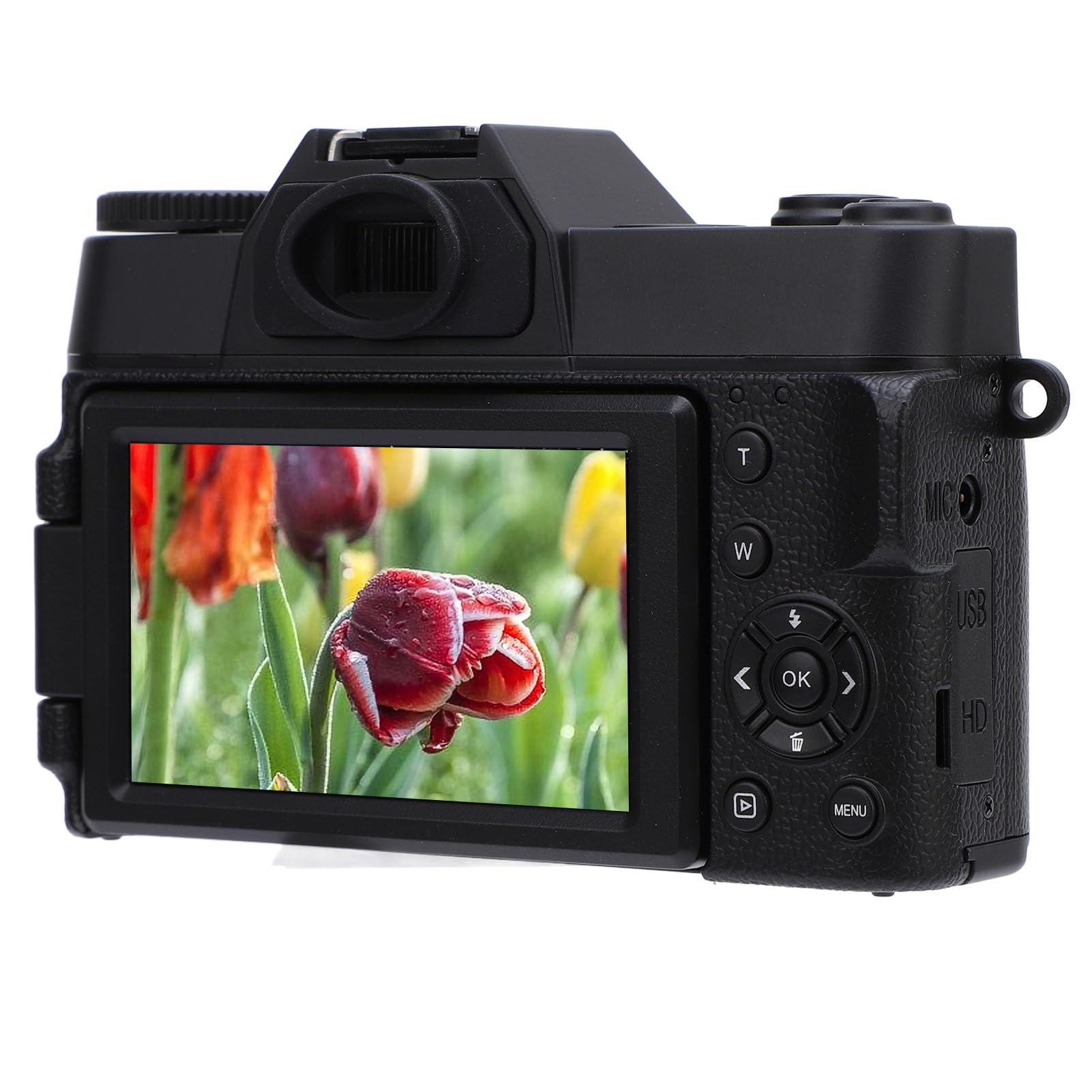 Sxhlseller 4K Digital Camera with 16X Zoom - 3 Inch IPS Rotating Touch Screen, 60FPS 56MP Vlogging Camera for YouTube, Travel & Camping - Perfect for Outdoor Adventures, Family Events and Content Creation