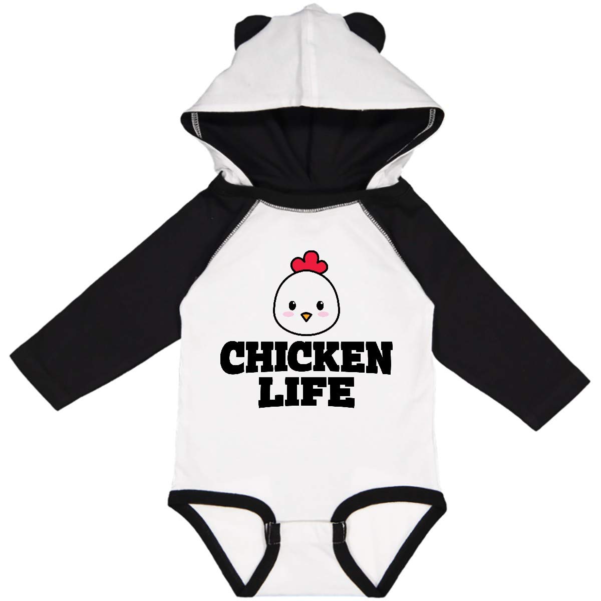 Inktastic Chicken Life Long Sleeve Baby Bodysuit - Cute Animal Print Onesie for Infants & Toddlers - Perfect for Playtime, Family Photos & Everyday Wear