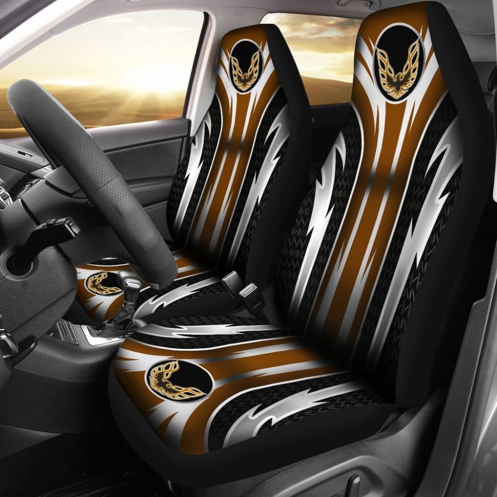 **Pontiac Firebird Front Seat Covers - Pair of 2, Genuine Brown Leather (Part #144627) - Perfect for Car Restoration & Customization**