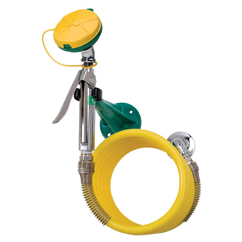 Haws 8905 AXION MSR Wall Mount Eyewash Station with Drench Hose - Emergency Eye Wash Safety Equipment for Laboratories, Factories & Industrial Use