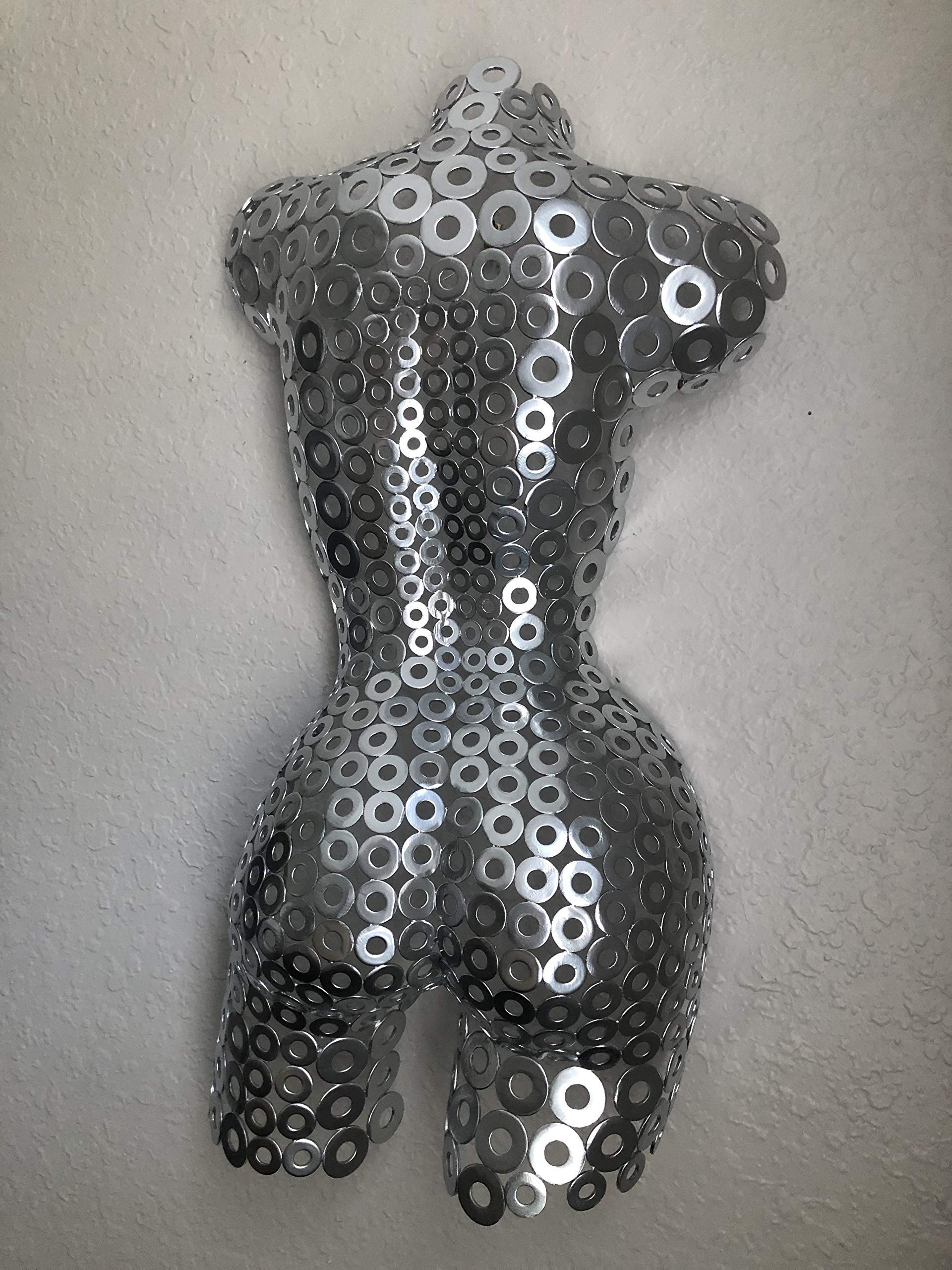 Abstract Metal Wall Art Sculpture - Modern Torso Design for Garden & Home Decor | Indoor & Outdoor Decorative Art by Holly Lentz