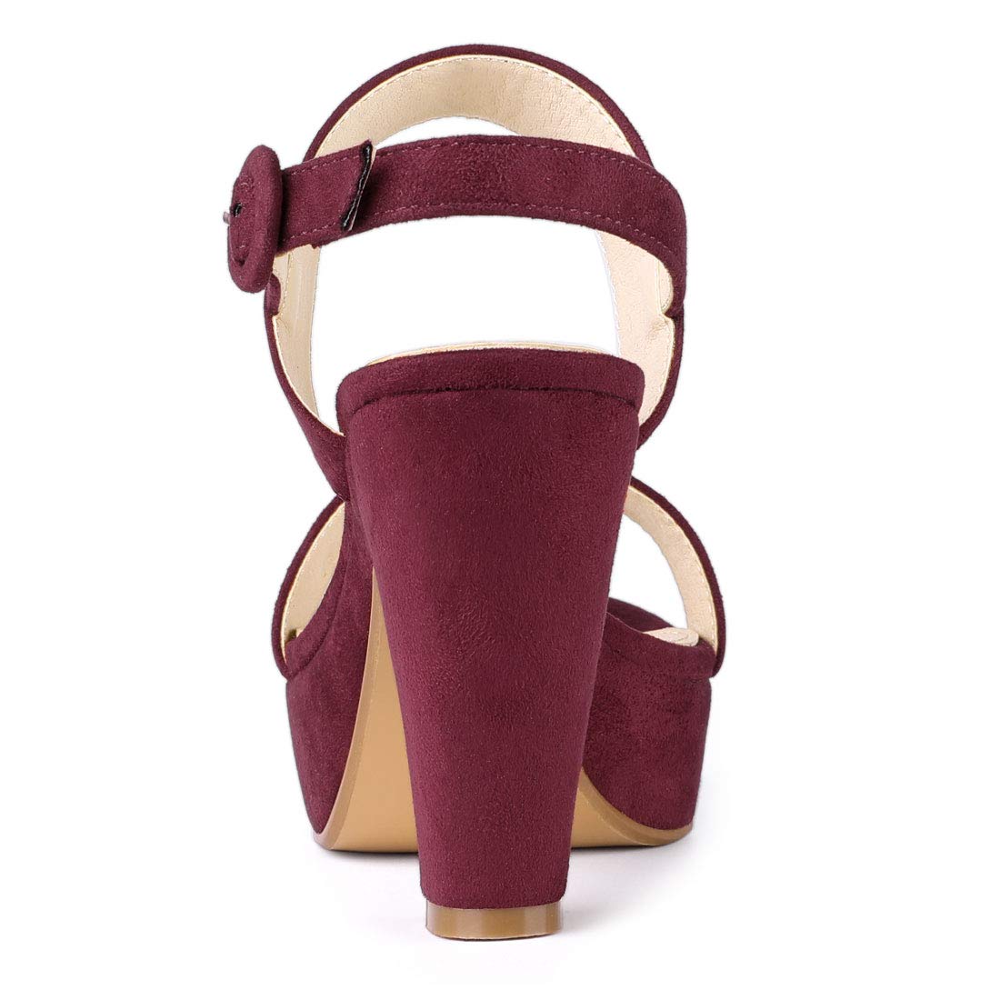 Allegra K Women's Chunky Block Heel Slingback Sandals - Comfortable Platform Heels for Summer, Parties & Office Wear