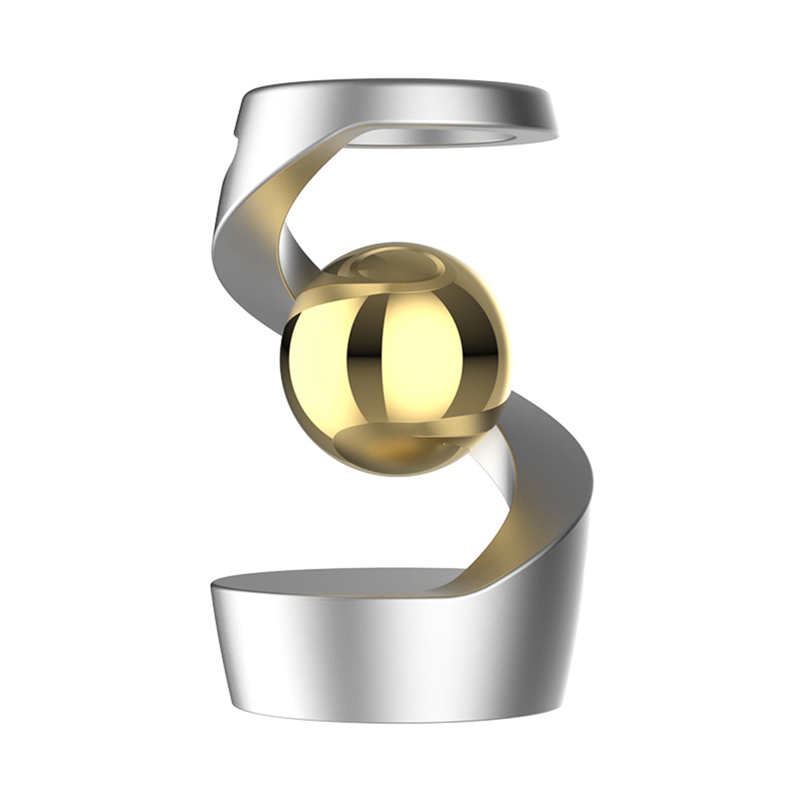Adult Fidget Toys - Metal Kinetic Desk Toys for ADHD & Stress Relief, Balance Fidget Spinner for Office & Home Use - Perfect Party Favors & Birthday Gifts (Silver-Gold Ball) - Great for Anxiety Relief, Focus Improvement and Classroom Activities