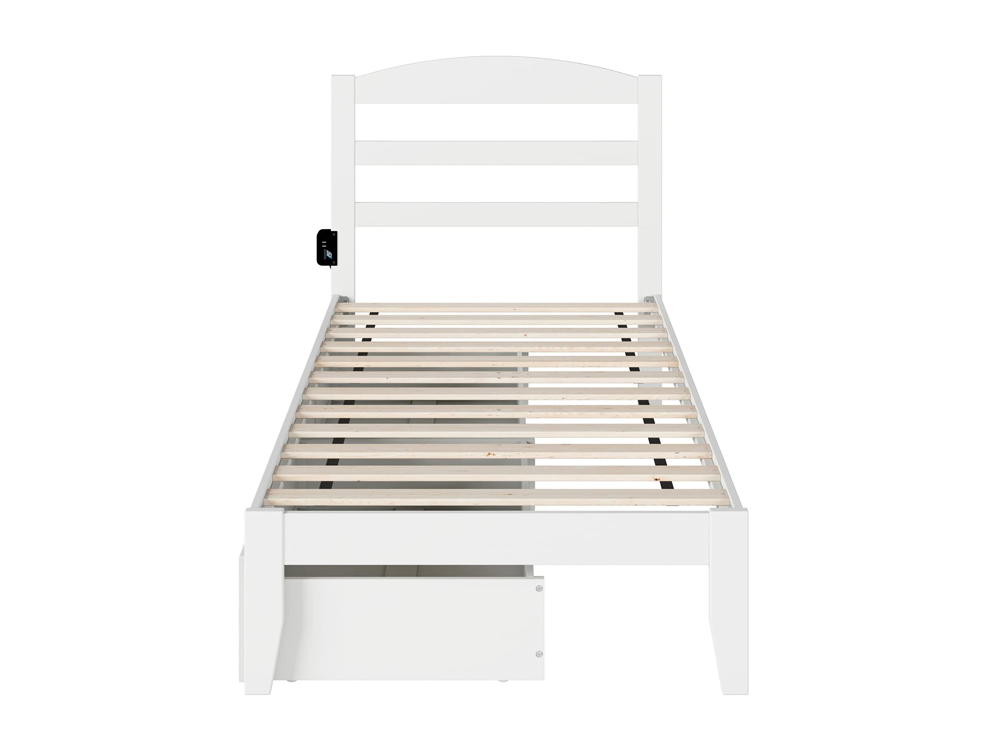 Warren Twin Platform Bed with Storage & USB Charger for Bedroom