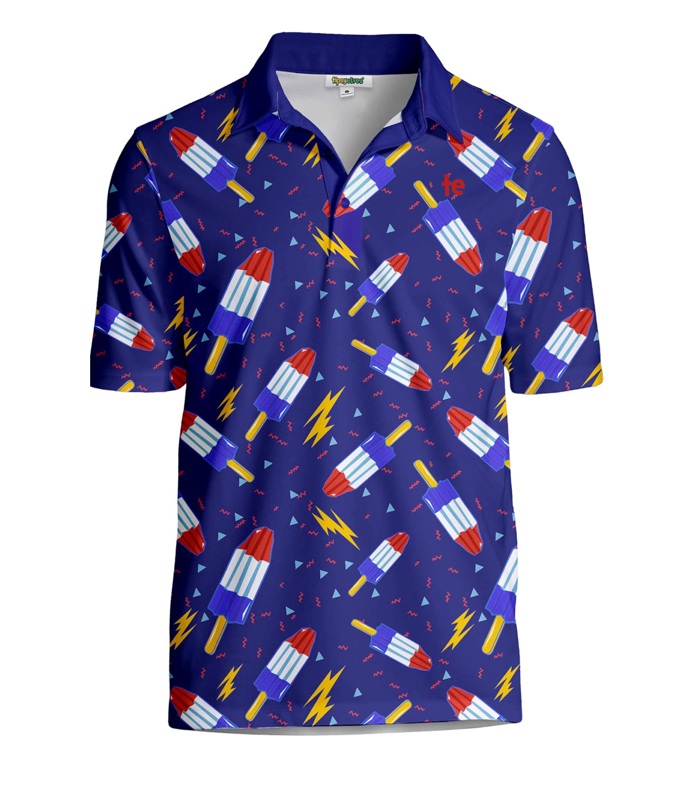 Performance Athletic Fit Men's Golf Polo Shirts - Moisture Wicking Stretch Fabric by Tipsy Elves - Perfect for Golf Courses & Casual Summer Wear
