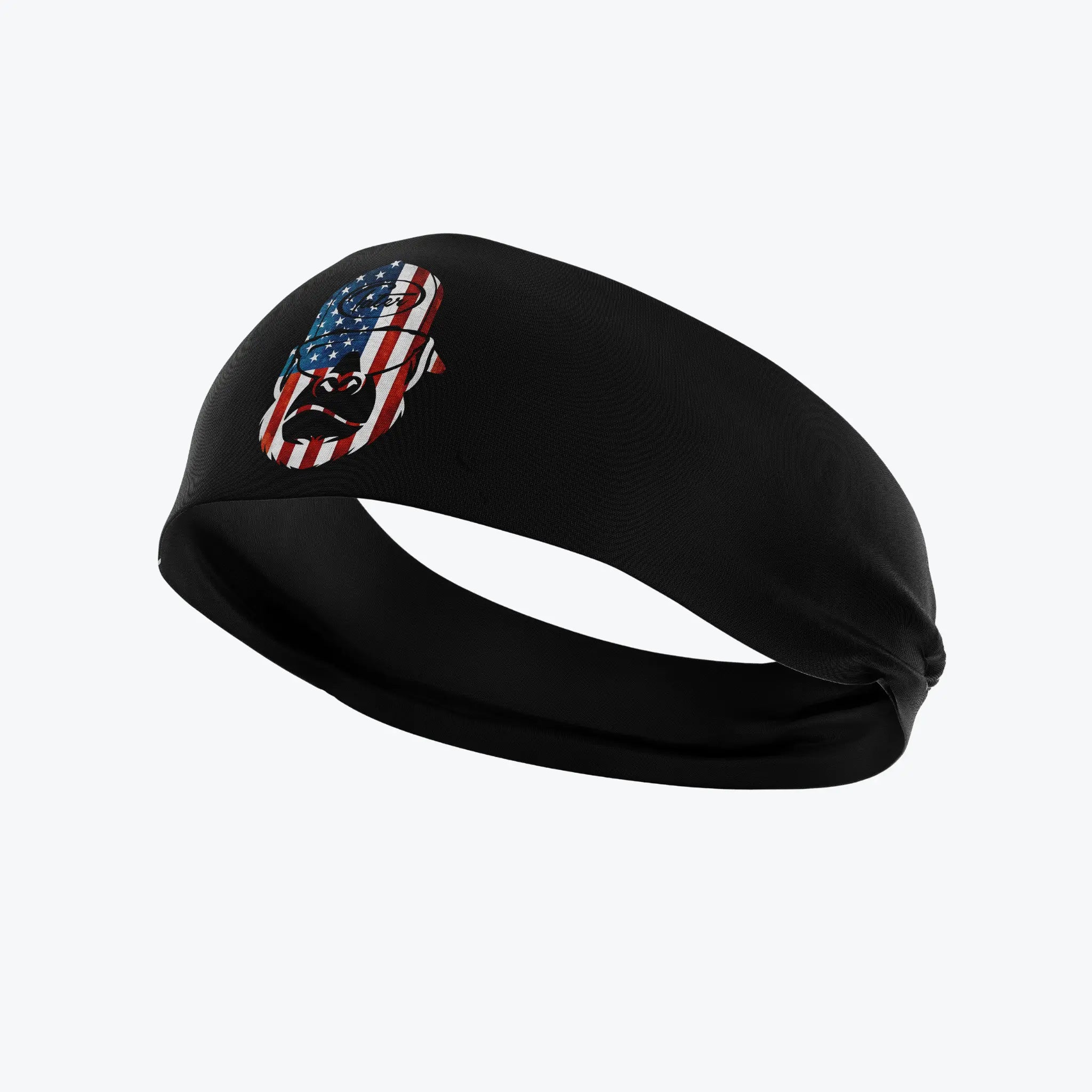 Black Patriot Kong Headband for Dogs - Durable Chew Toy for Aggressive Chewers, Interactive Treat Dispenser - Perfect for Training, Playtime & Anxiety Relief