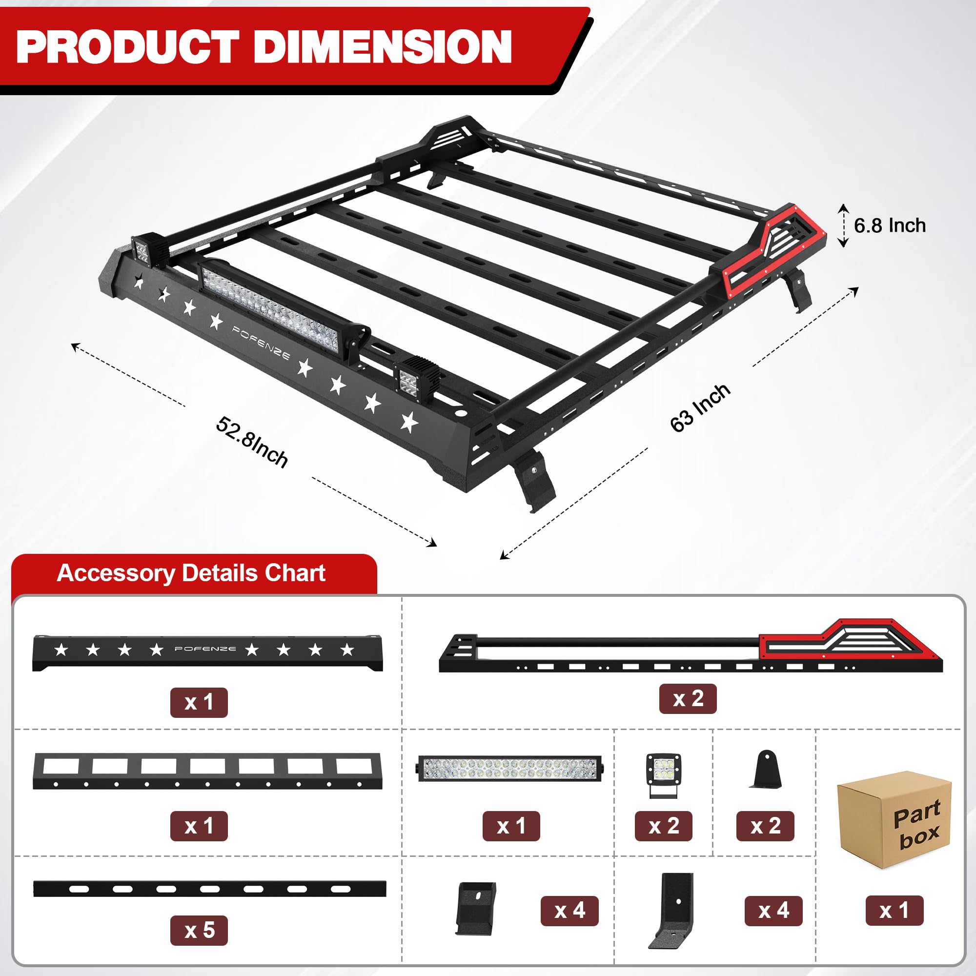 2007-2022 Jeep Wrangler JK JL Unlimited 4-Door Hardtop Roof Rack Cargo Basket with LED Lights | Heavy Duty SUV Roof Storage for Camping & Outdoor Adventures