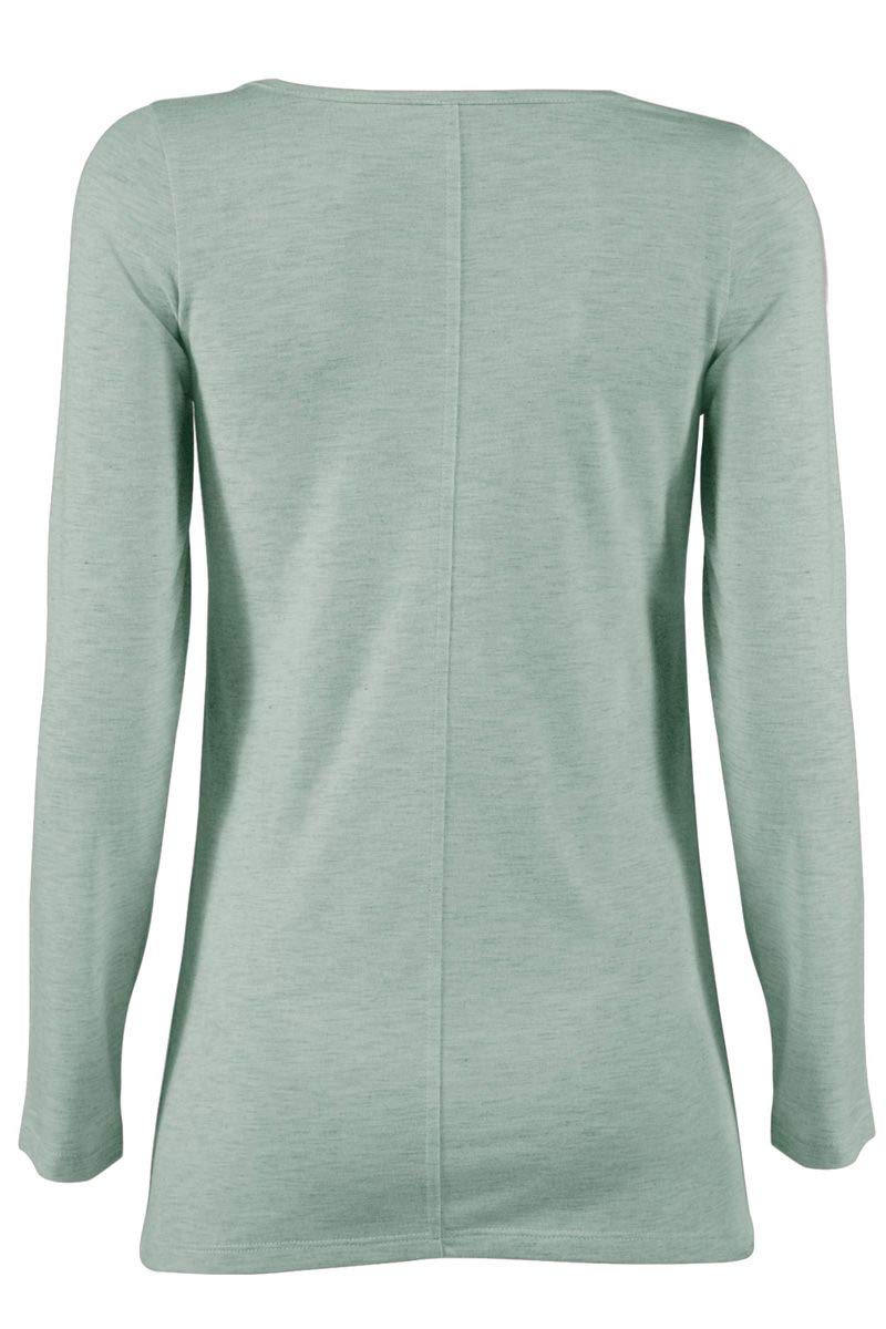 Women's Tri-Blend Long Sleeve Scoop Neck T-Shirt - Soft Casual Tee for Everyday Wear | Perfect for Layering, Office & Weekend Outfits