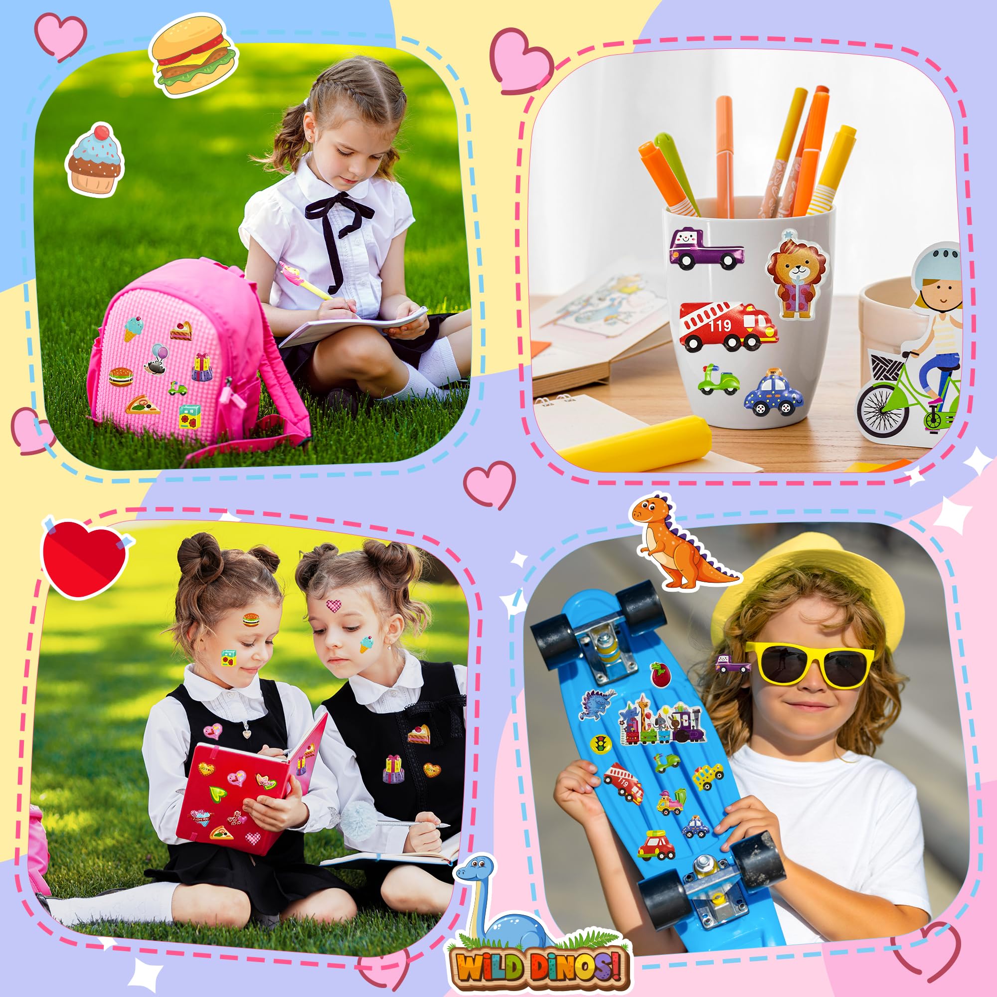 500+ Cute Easter Stickers for Kids - 3D Puffy Stickers Pack for Toddlers 2-4 Years Old | Easter Basket Essentials, Party Favors & Birthday Gifts for Boys Girls | Preppy Aesthetic School & Craft Supplies for Scrapbooking, DIY Projects & Easter Celebrations