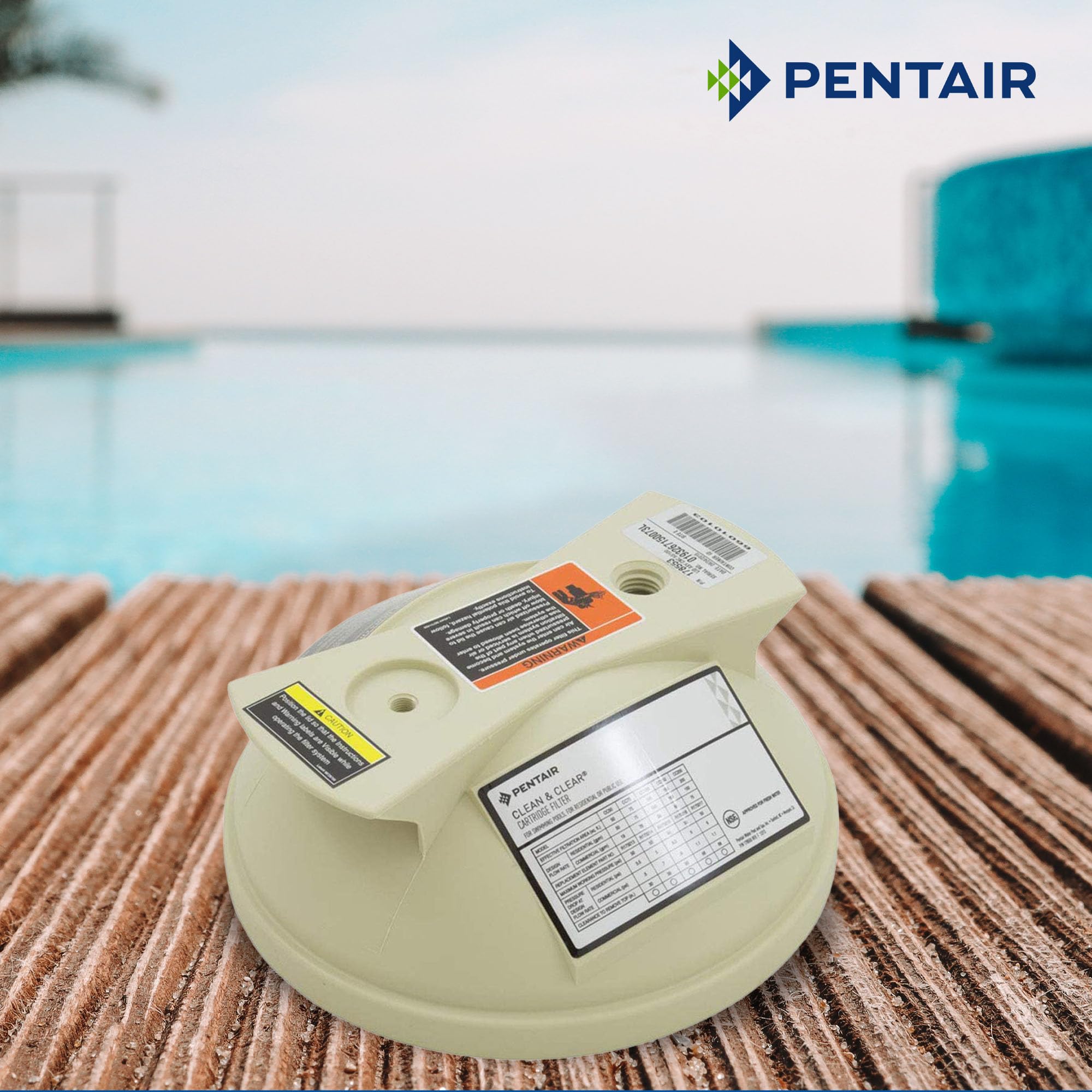 Pentair 178553 Almond Lid Assembly Replacement for Clean & Clear Pool & Spa Cartridge Filters - Perfect for Pool Maintenance & Spa Filter Repair