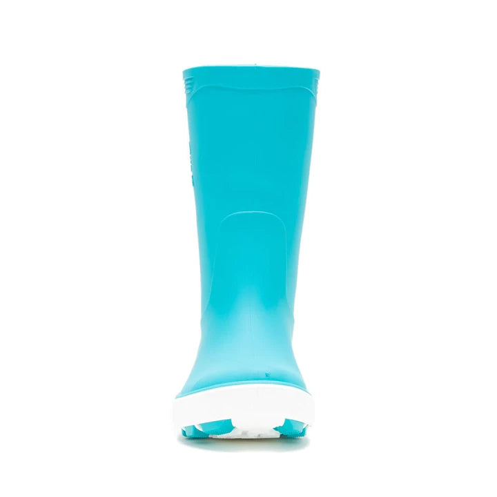 Kamik Light Blue Riptide Kids Rain Boots - Waterproof Rubber Rain Boots for Boys & Girls - Perfect for Puddles, Outdoor Play & School