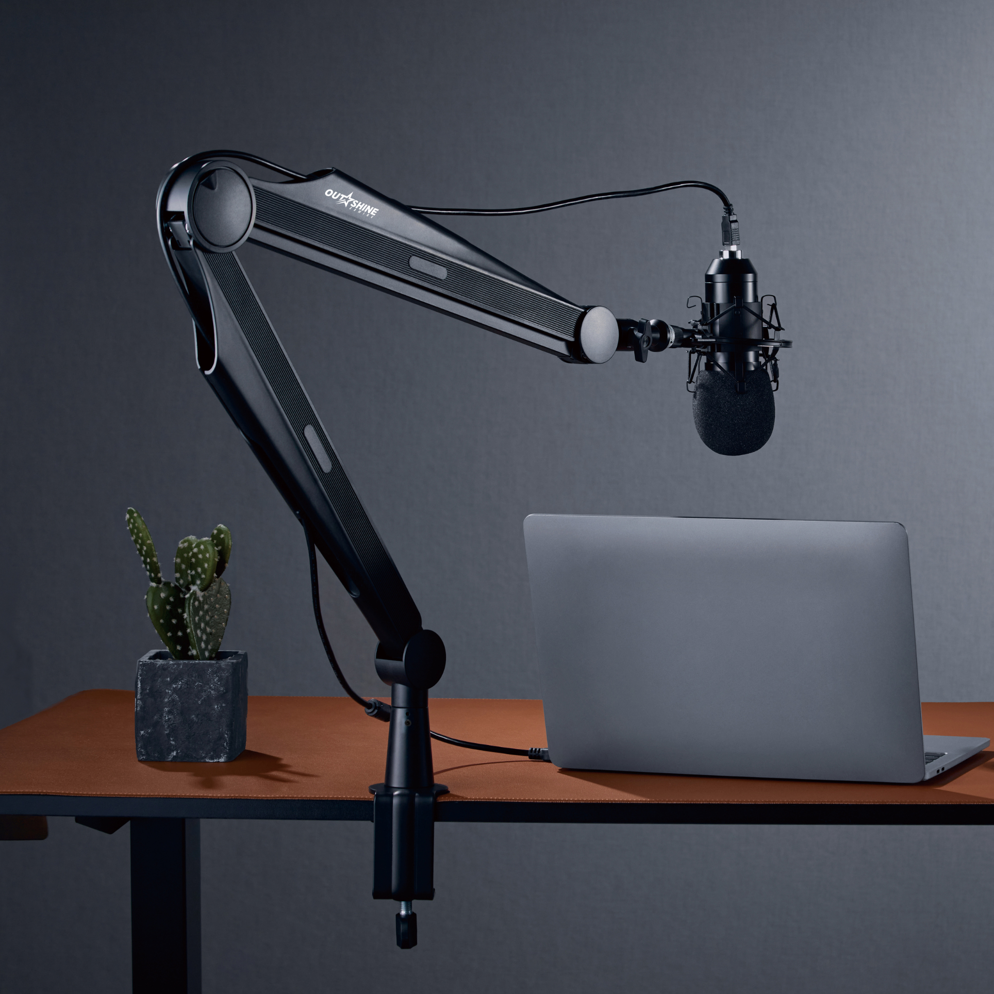 Titan Professional Microphone Boom Arm Stand - Adjustable & Sturdy Studio Mic Mount for Podcasting, Streaming, Gaming & Voice Recording