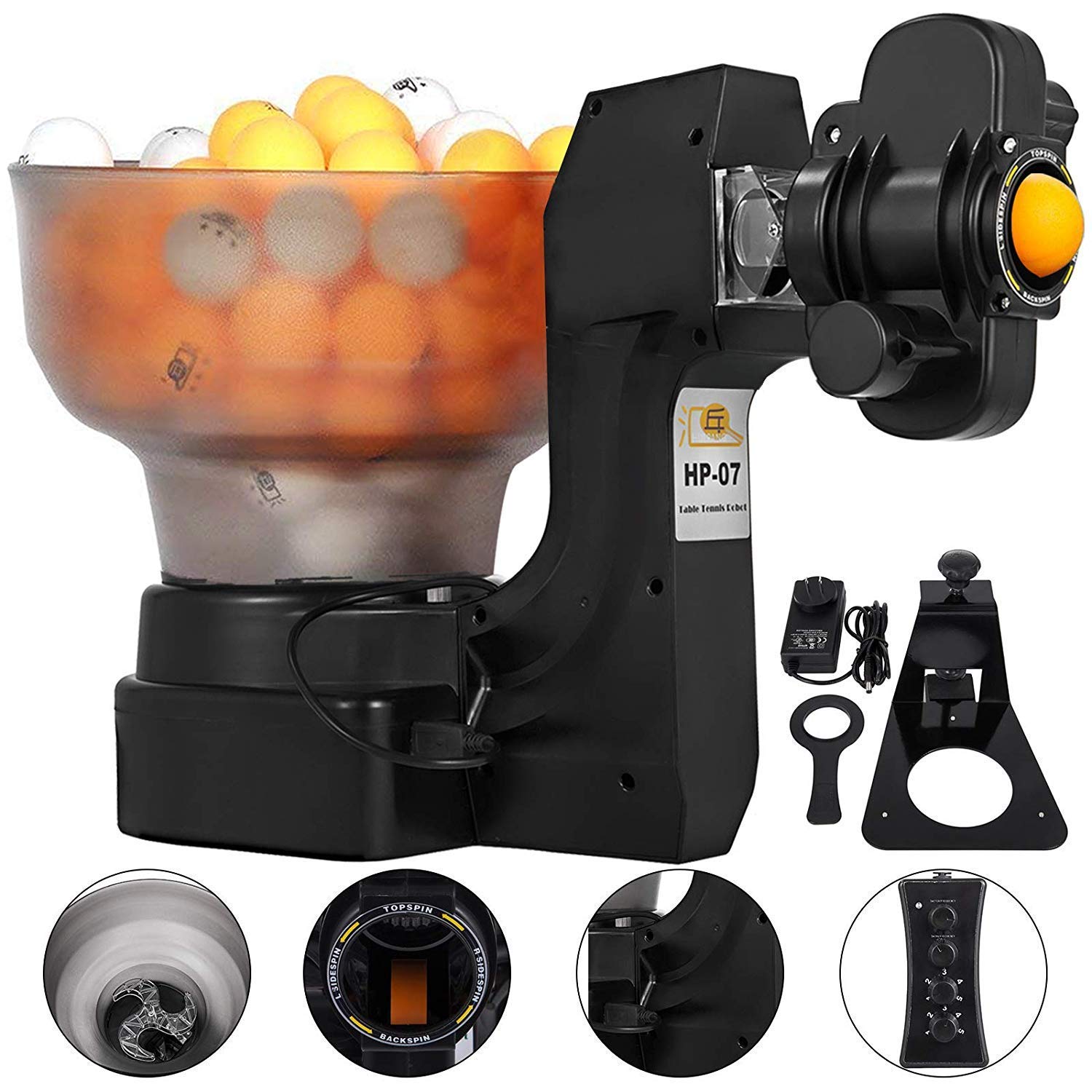 DONSU HP-07 36W Professional Ping Pong Ball Machine - Automatic Table Tennis Robot for Training & Practice | Perfect for Home, Club & Professional Use