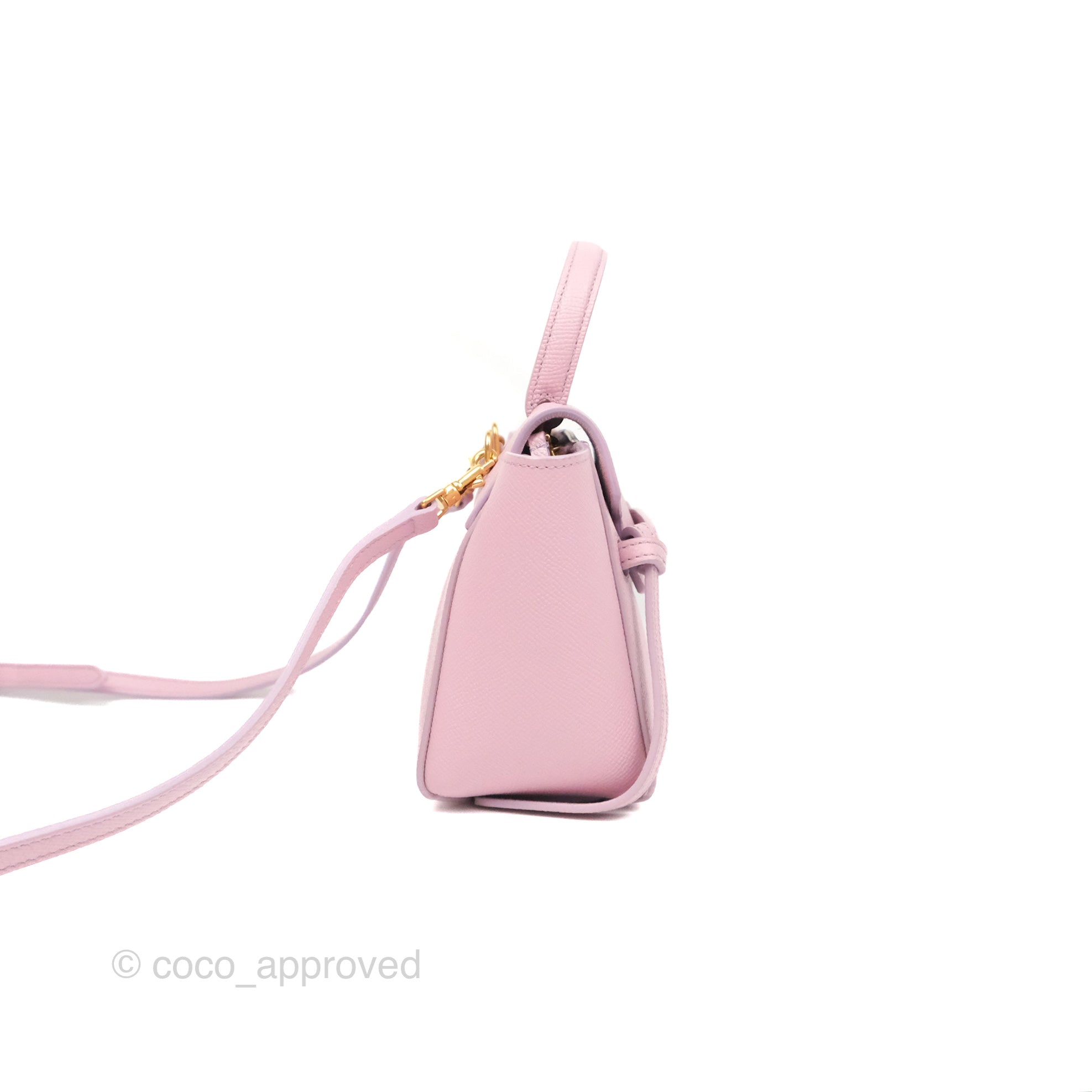 Celine Pico Belt Bag in Rose Quartz - Grained Calfskin Leather with Gold Hardware | Luxury Crossbody Bag for Women, Perfect for Everyday Use & Special Occasions