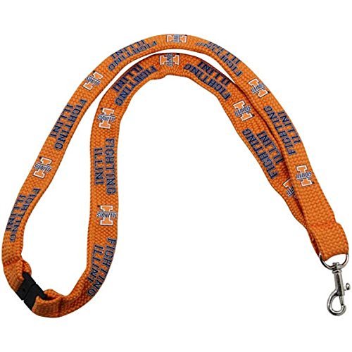 NCAA Illinois Fighting Illini Safety Clip Lanyard Key ID Badge Holder - Durable & Secure for Work, School, Events, and Sports Fans Accessories