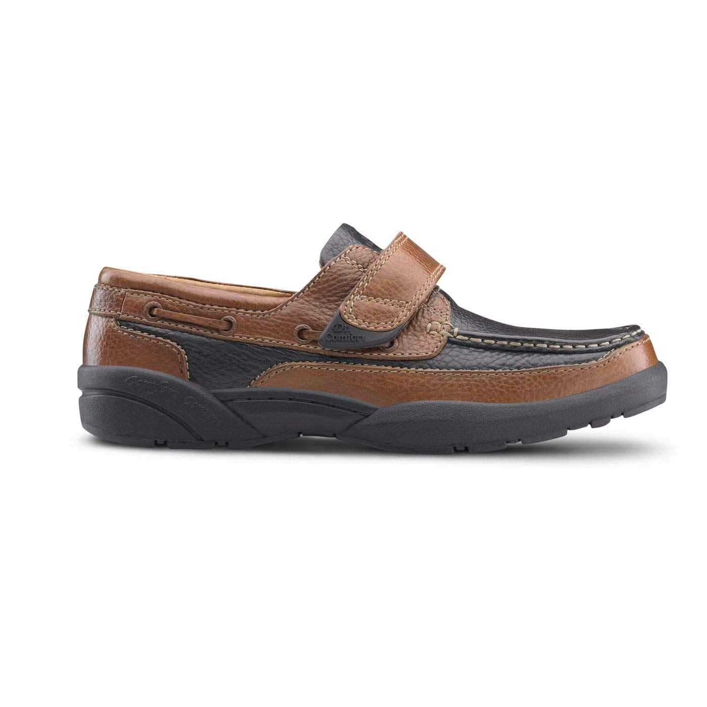 Dr. Comfort Mike Men's Therapeutic Diabetic Extra Depth Shoes - Chestnut/Black - Comfortable Walking Shoes for Diabetics with Swollen Feet - Perfect for Daily Wear, Work & Outdoor Activities