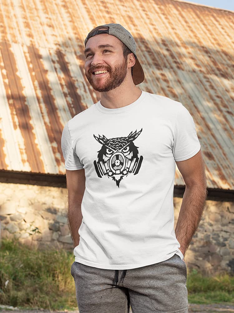 Gas Mask Owl Graphic T-Shirt for Men - Trendy Streetwear & Urban Fashion Tee - Perfect for Casual Outfits, Concerts, and Festivals