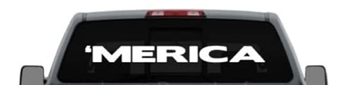 American Flag Car Sticker - Patriotic Vinyl Decal for Windows, Truck, Bumper & Windshield - Waterproof & UV Resistant (Black, 26