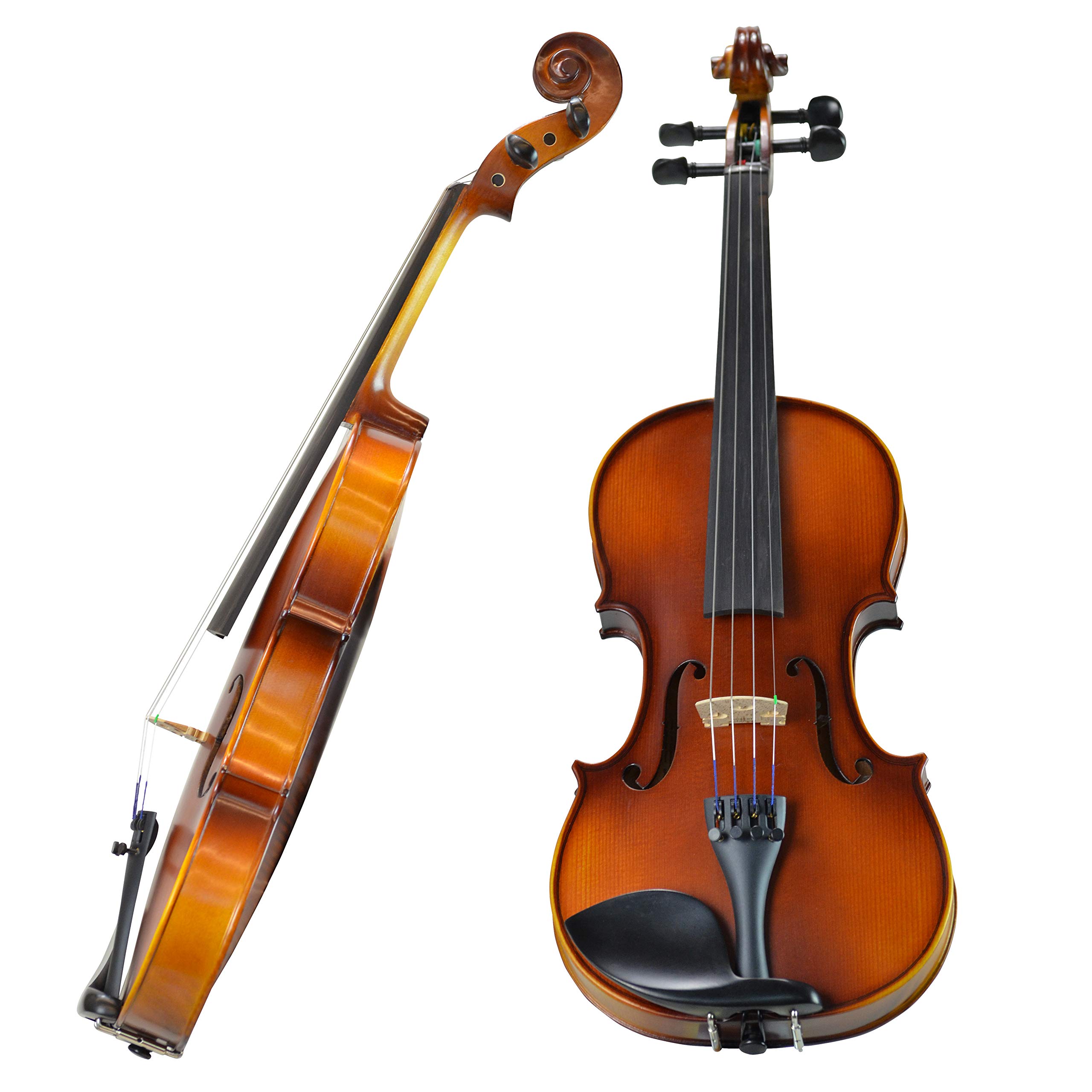 Bunnel G1 3/4 Size Violin Outfit with Carrying Case & Accessories - Solid Maple Wood Body & Ebony Fittings by Kennedy Violins - Perfect for Students, Beginners & Intermediate Players