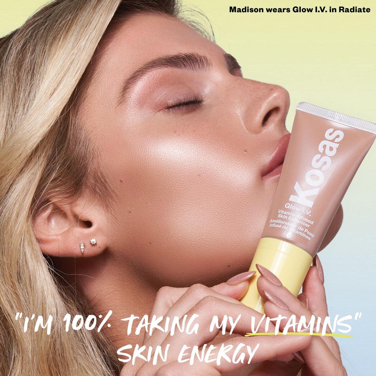 Glow I.V. Vitamin Infused Skin Enhancer - Hydrating Facial Serum with Antioxidants for Radiant Skin | Perfect for Daily Skincare Routine & Post-Workout Recovery