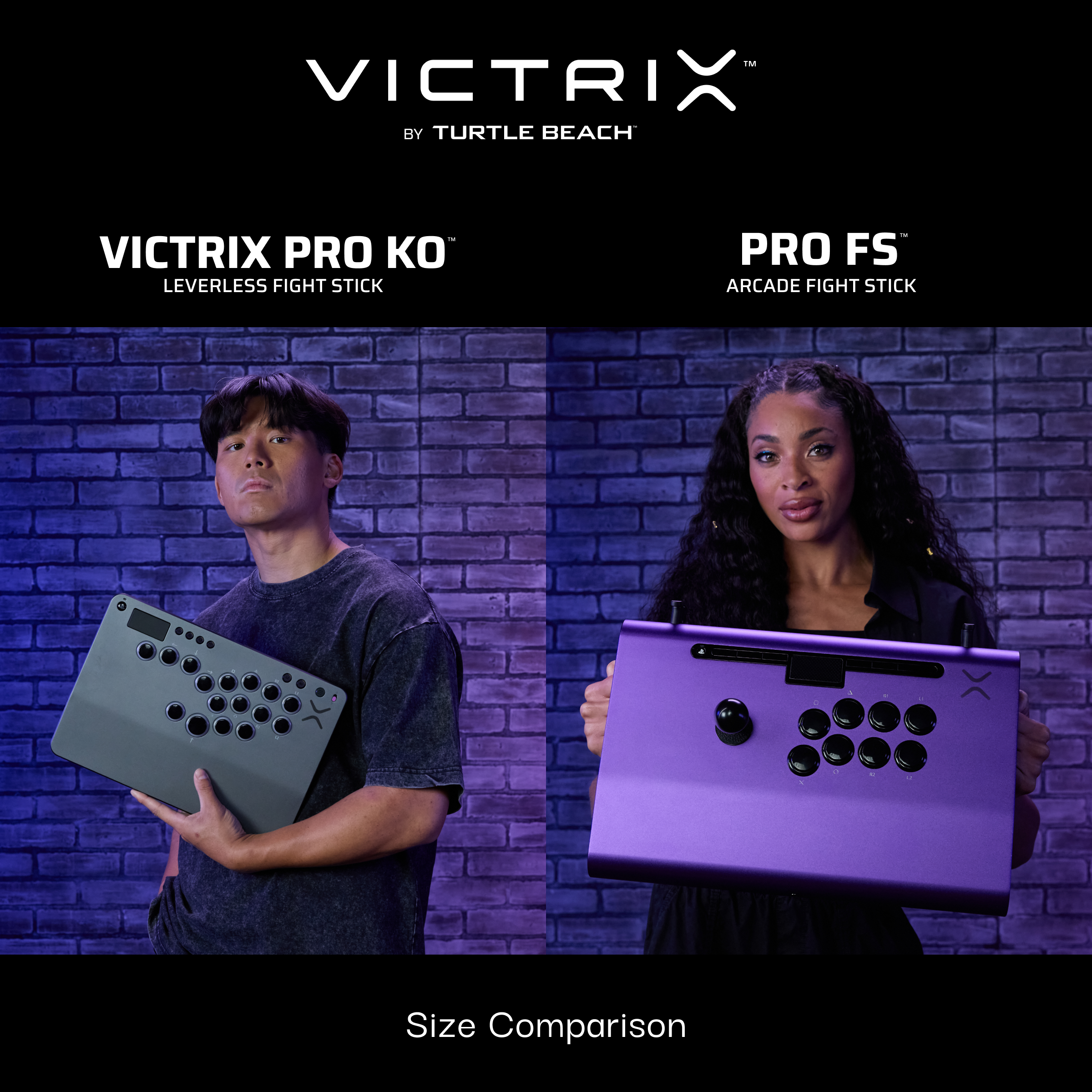 Victrix Pro KO Leverless Arcade Fight Stick for PlayStation 5, PS4 & PC - Tournament-Grade Fighting Game Controller for Street Fighter, Tekken & eSports Competitions