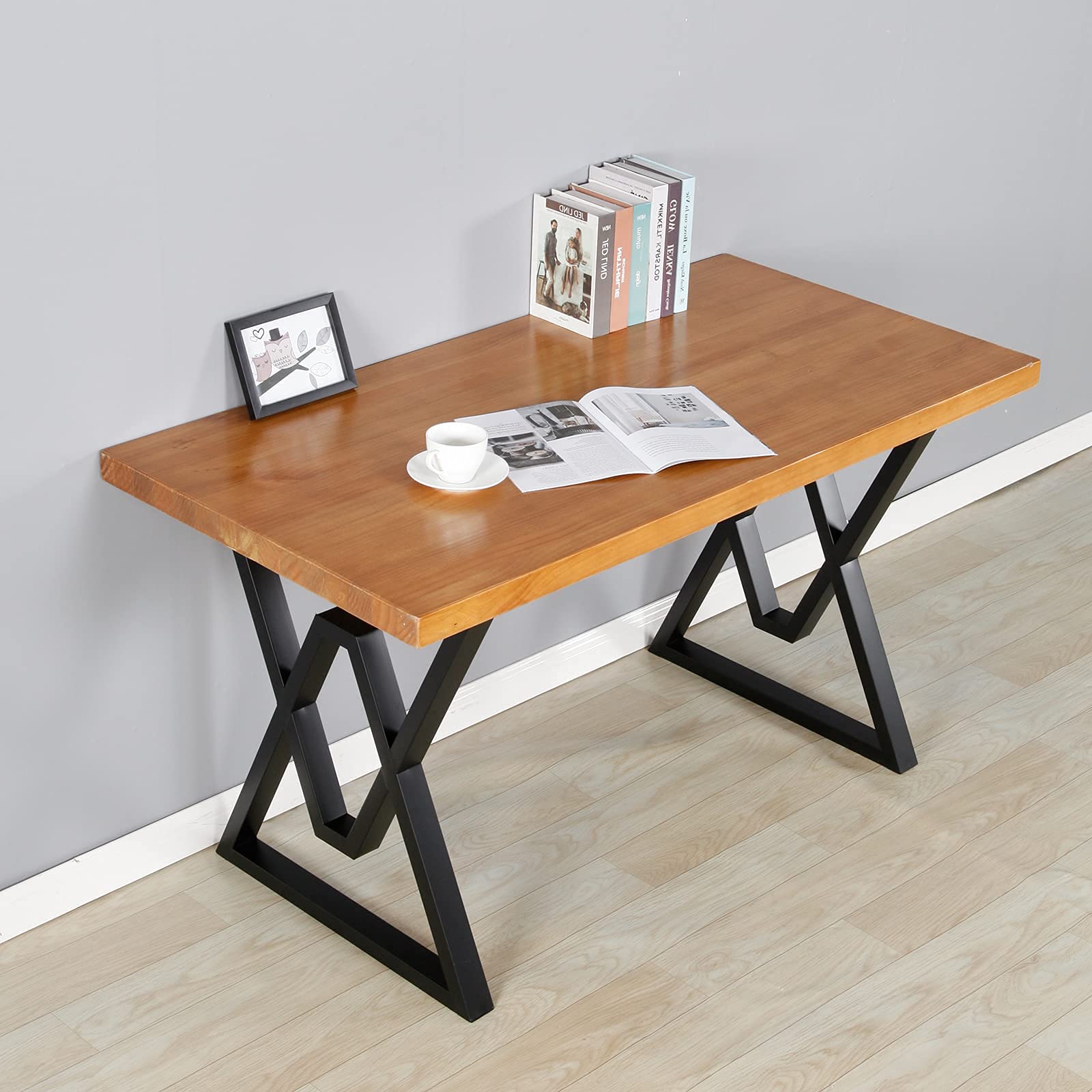 SSS Heavy Duty Metal Table Legs 28”H x 20”W - 800lb Capacity Black Desk Legs Set of 2 for DIY Dining Tables, Coffee Tables, Office Desks & Workbenches | Perfect for Home Office, Conference Rooms & Workshop Furniture Projects