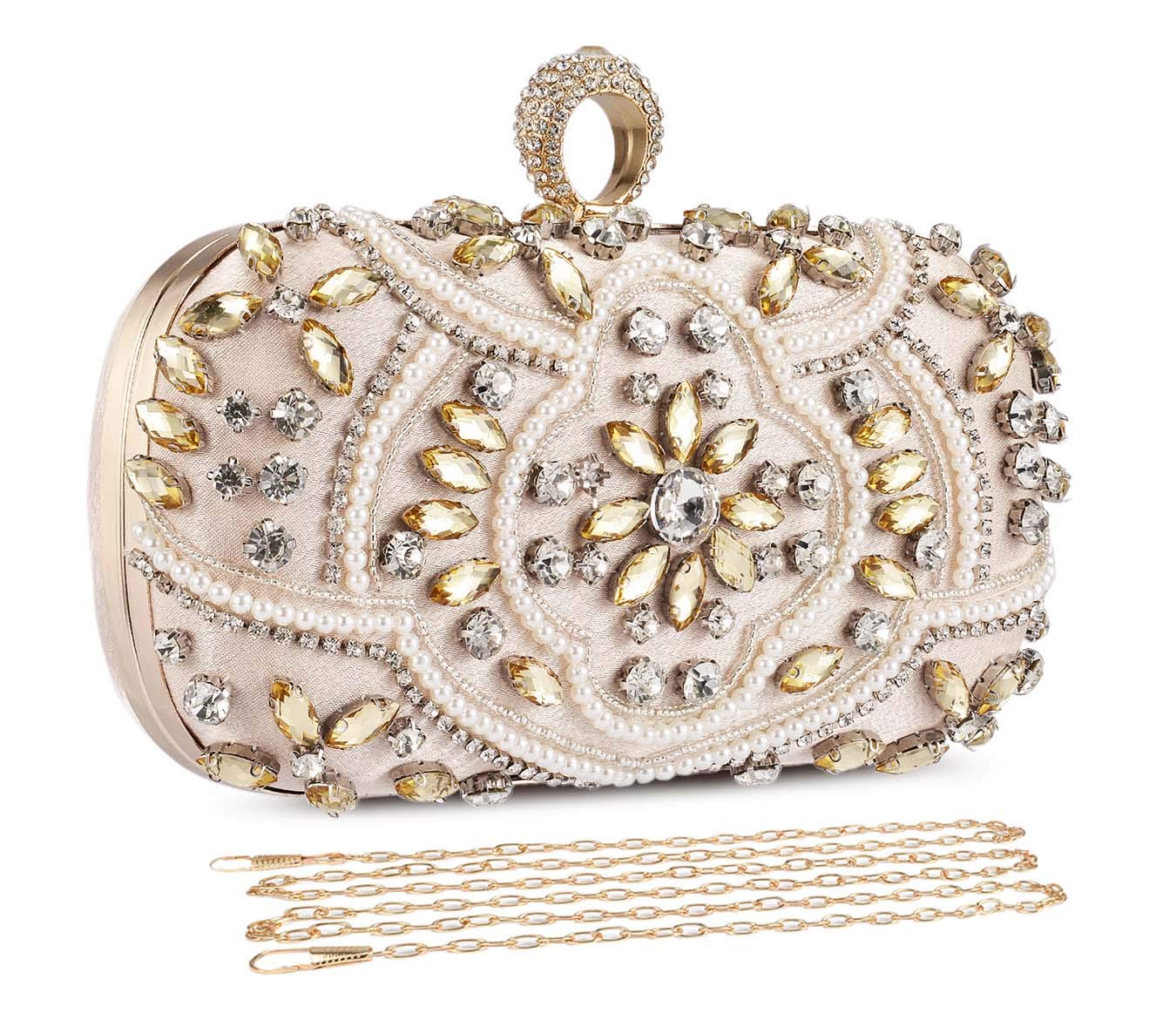 UBORSE Beaded Crystal Clutch Purse for Women - Elegant Rhinestone Evening Bag for Wedding, Prom, Cocktail Party | Perfect Formal Accessory for Special Occasions & Night Out Events