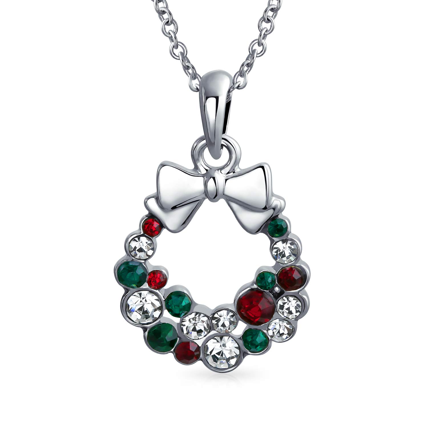 Sparkling Christmas Jewelry Set - Crystal Earrings & Pendant for Women - Holiday Party Gift