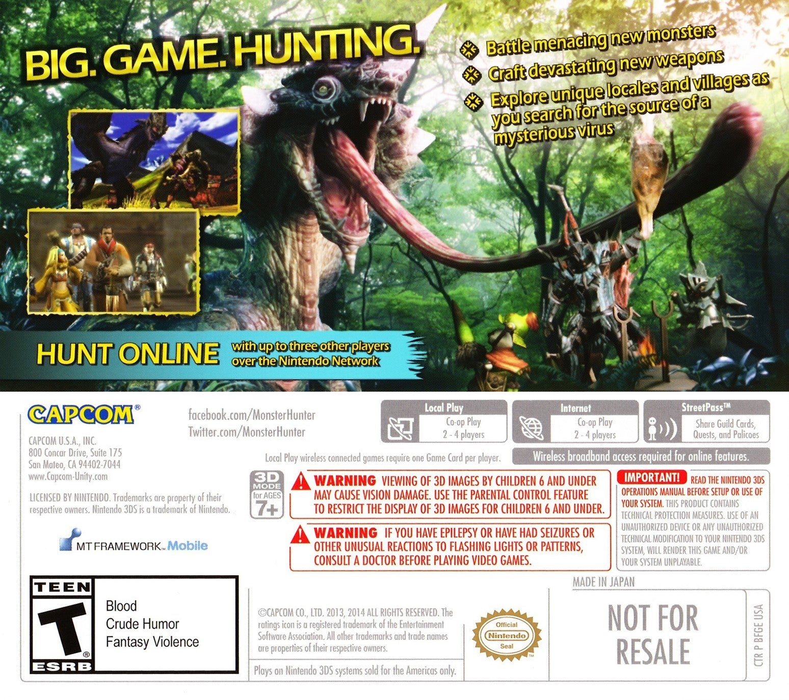 Monster Hunter 4 Ultimate - Nintendo 3DS Action RPG Game | Hunt Epic Monsters & Explore Vast Worlds | Perfect for Adventure Gamers & Fantasy Fans